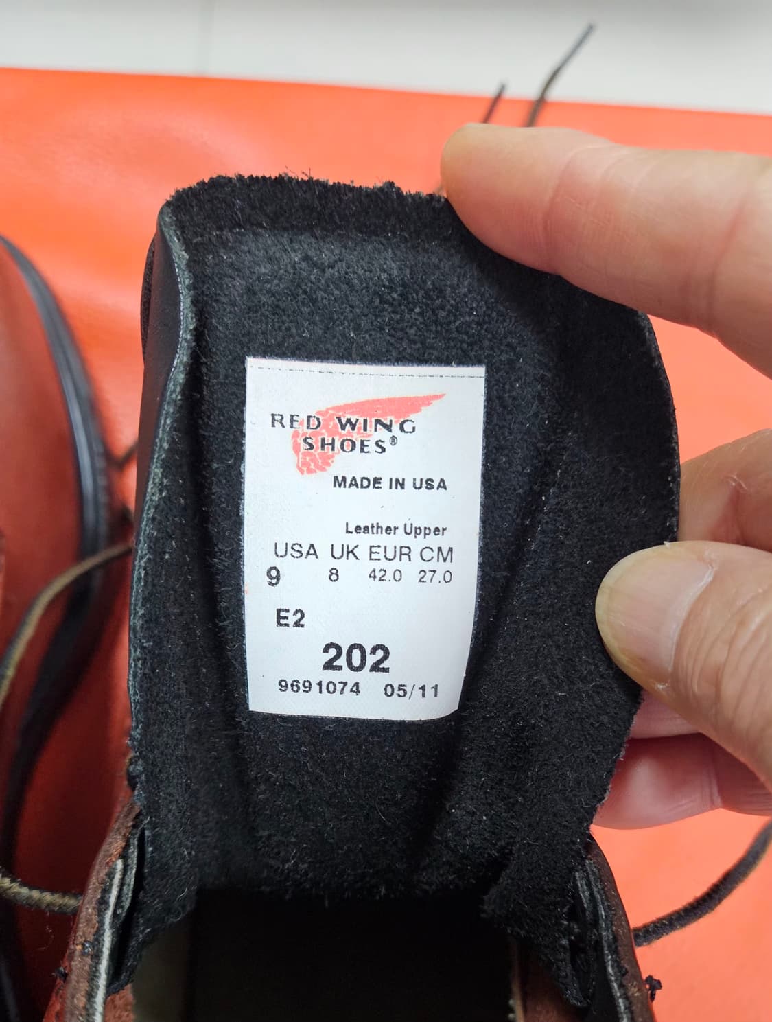레드윙 6인치 수퍼솔 워크 부츠 202, US9EE 상품이미지9