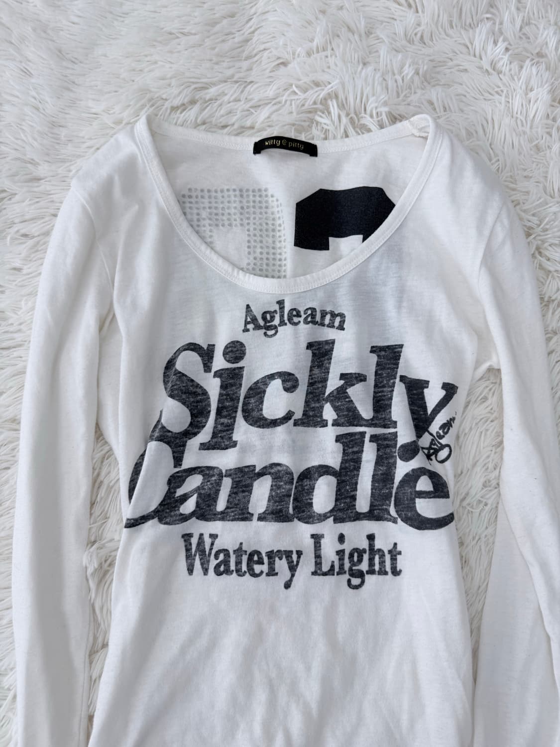 갸루 68 큐빅 화이트 슬리브 상품이미지2