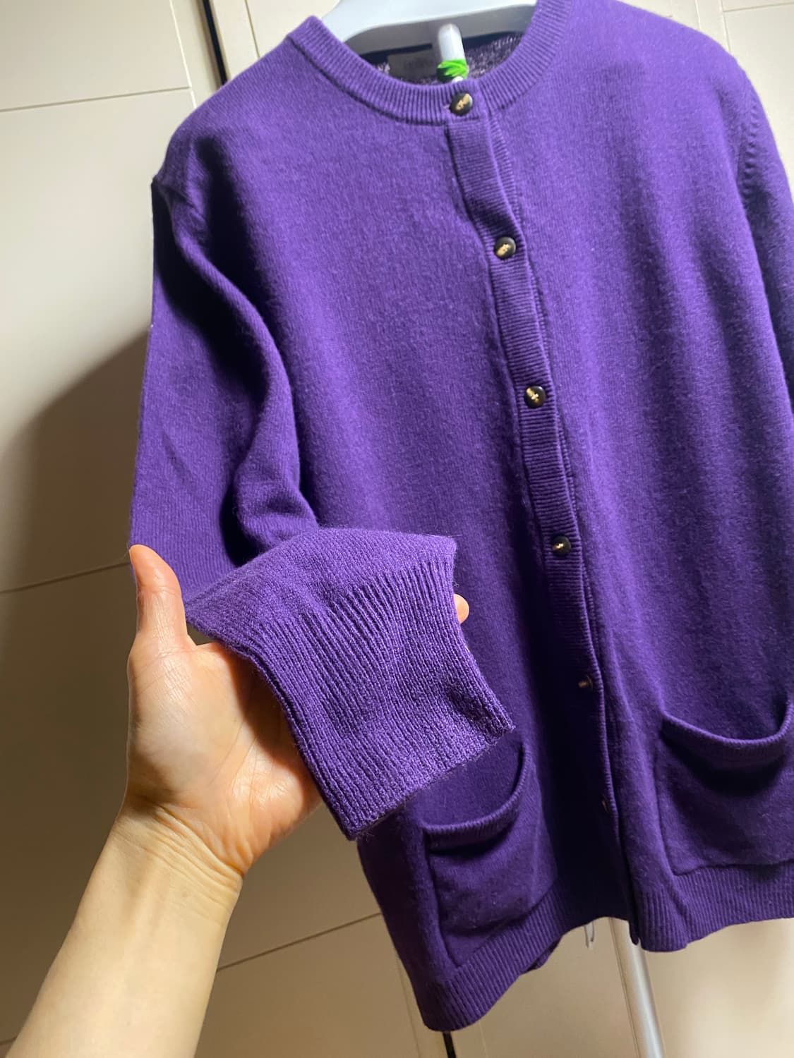 Rollina 퍼플 니트 가디건 L(새상품) 상품이미지3