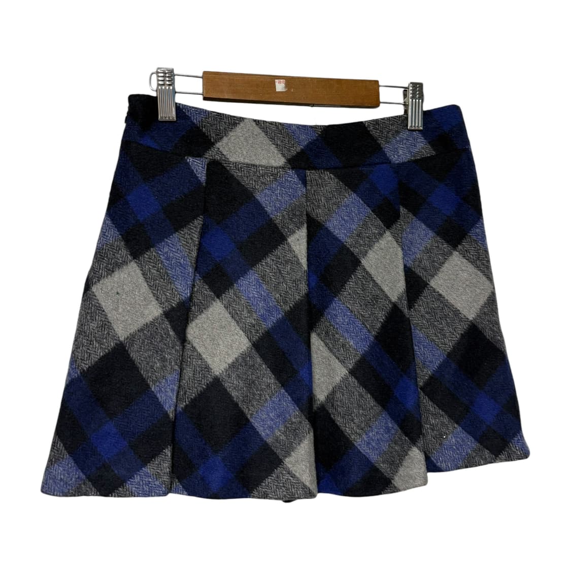 3787 블랙 블루 체크 미니스커트 상품이미지2