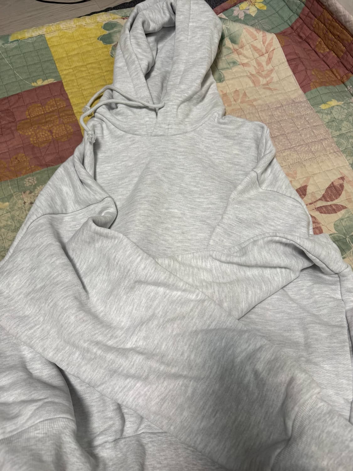COOR 에센셜 후드 스웻셔츠 멜란지 그레이 L 거의새상품 상품이미지2