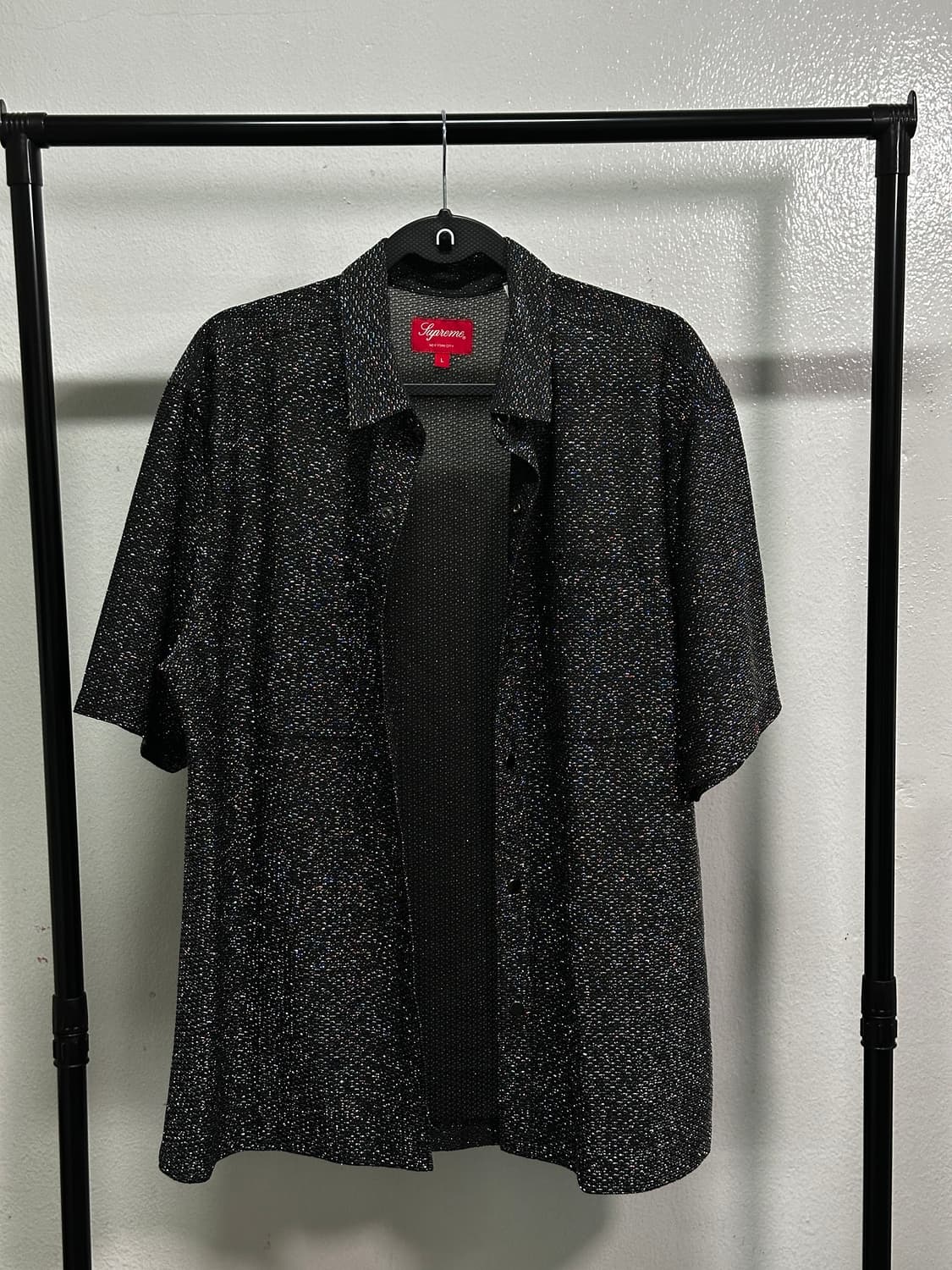 슈프림 루렉스 숏슬리브 셔츠 블랙 - 22FW 상품이미지1