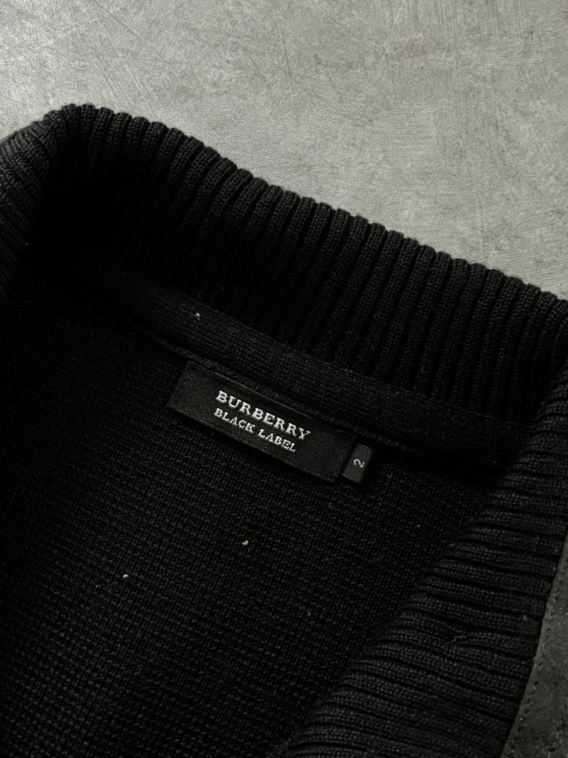 Burberry 버버리 블랙라벨 블랙 레더 트리밍 집업 상품이미지4