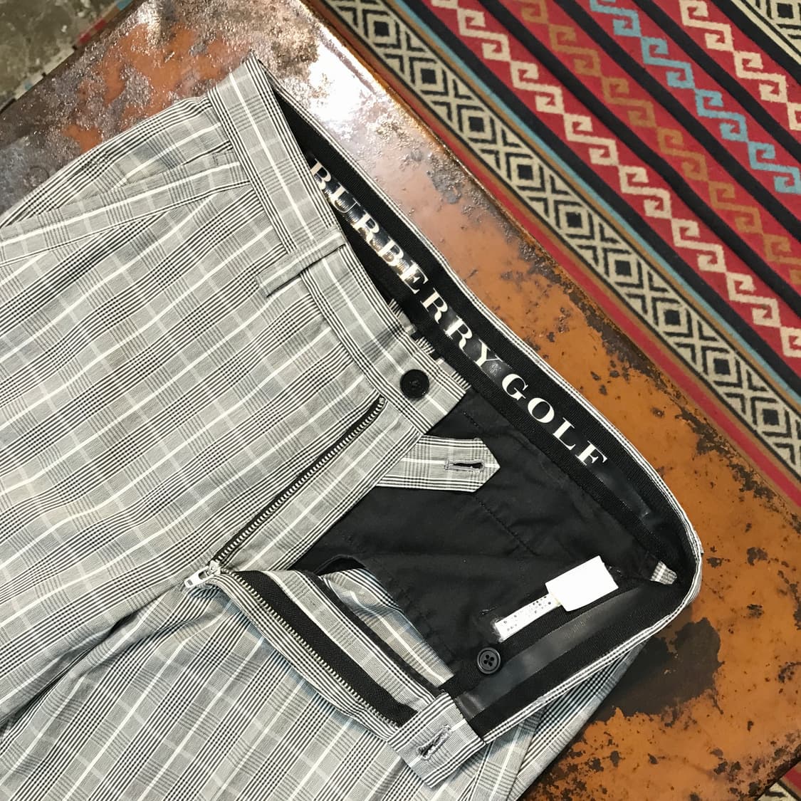 버버리 그레이 글렌 체크 코튼 팬츠 허리 31 32 사이즈 상품이미지4