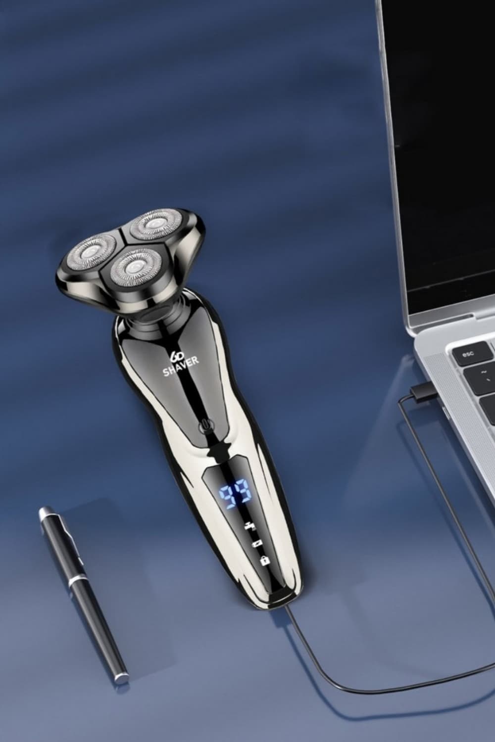 스마트 전동 전기면도기  헤드 LED 디스플레이 건습 겸용 생활방수 칼망 상품이미지3