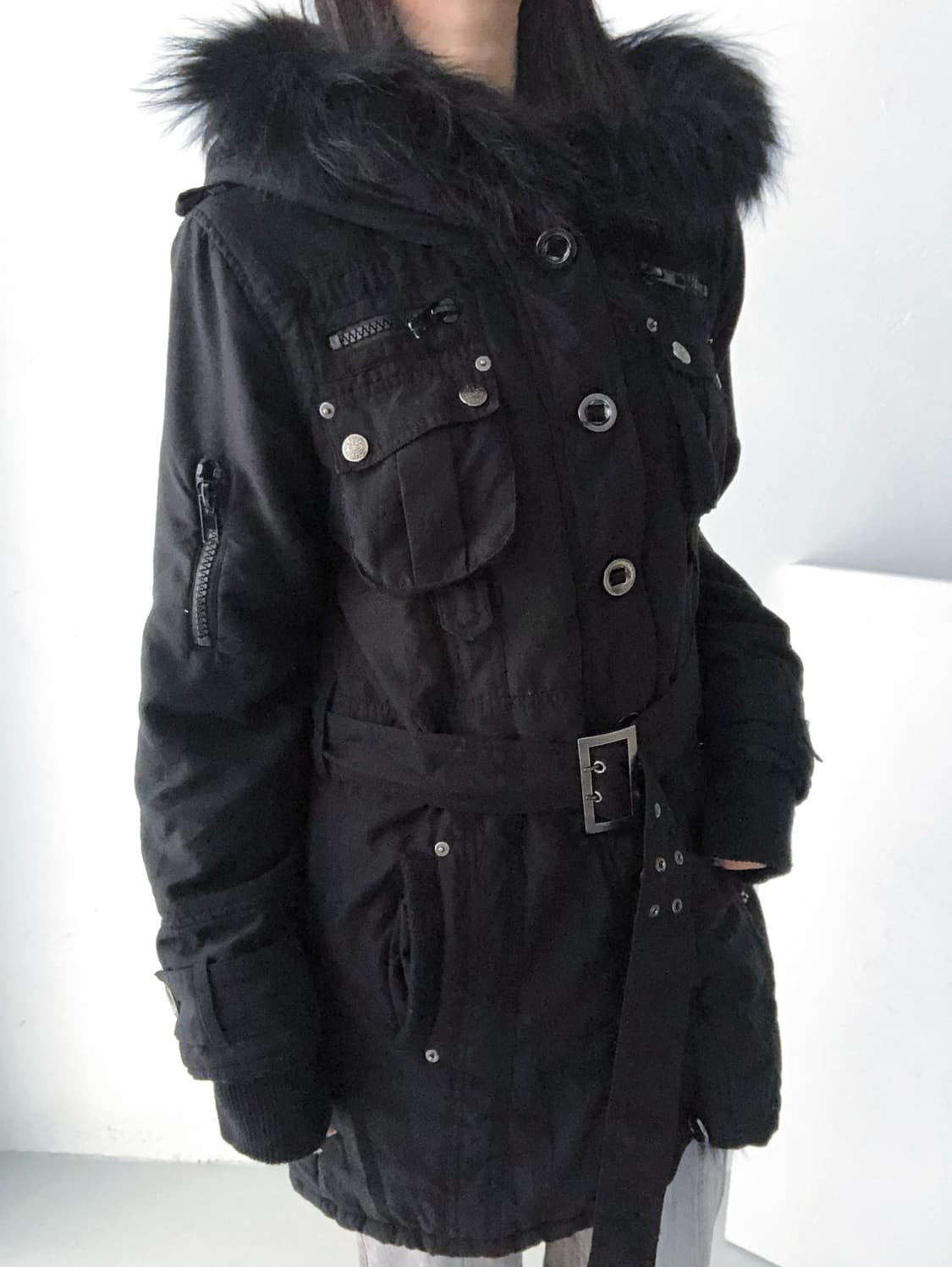 image) button fur padding jacket 상품이미지7