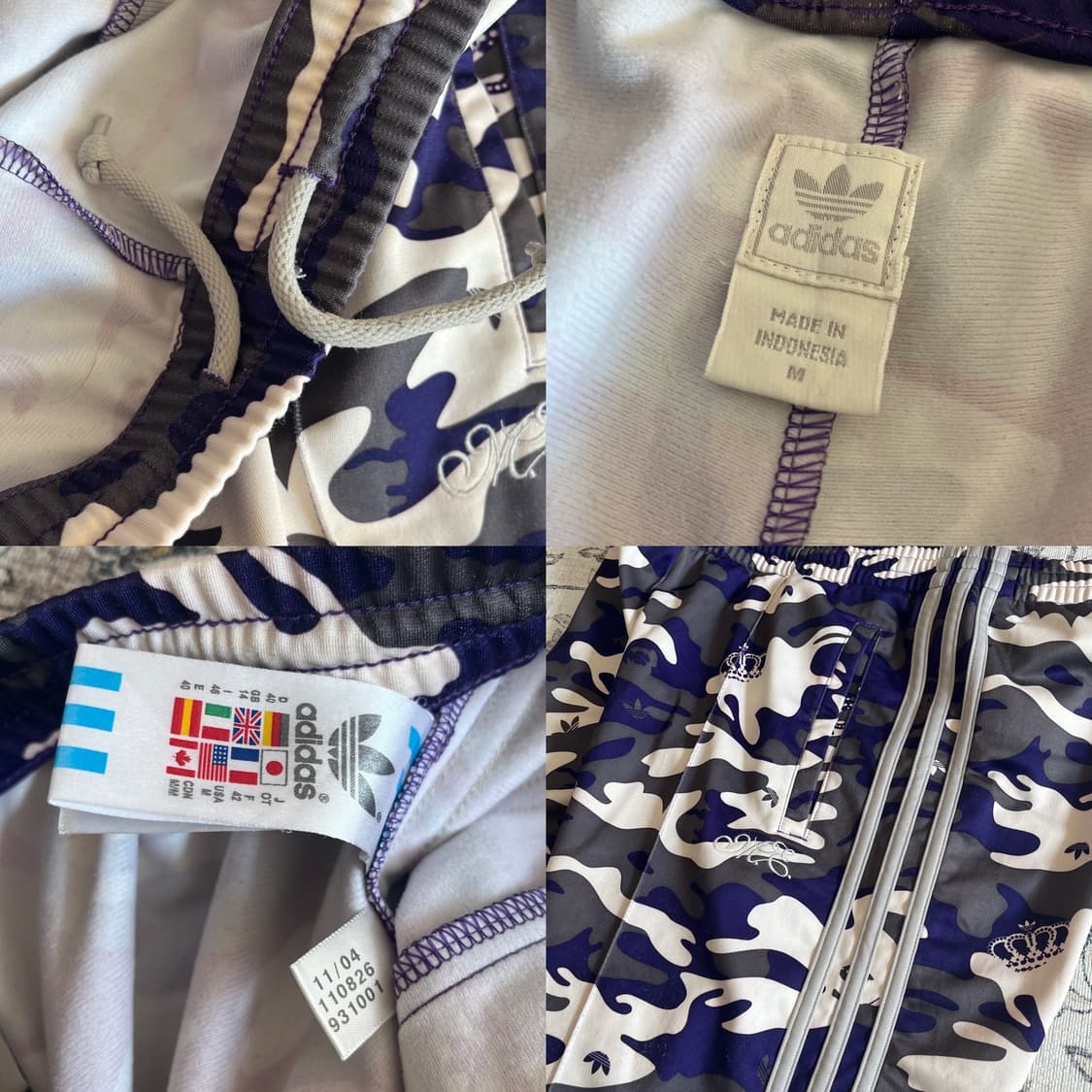 아디다스 구유로파 왕관 카모 트랙팬츠 상품이미지5