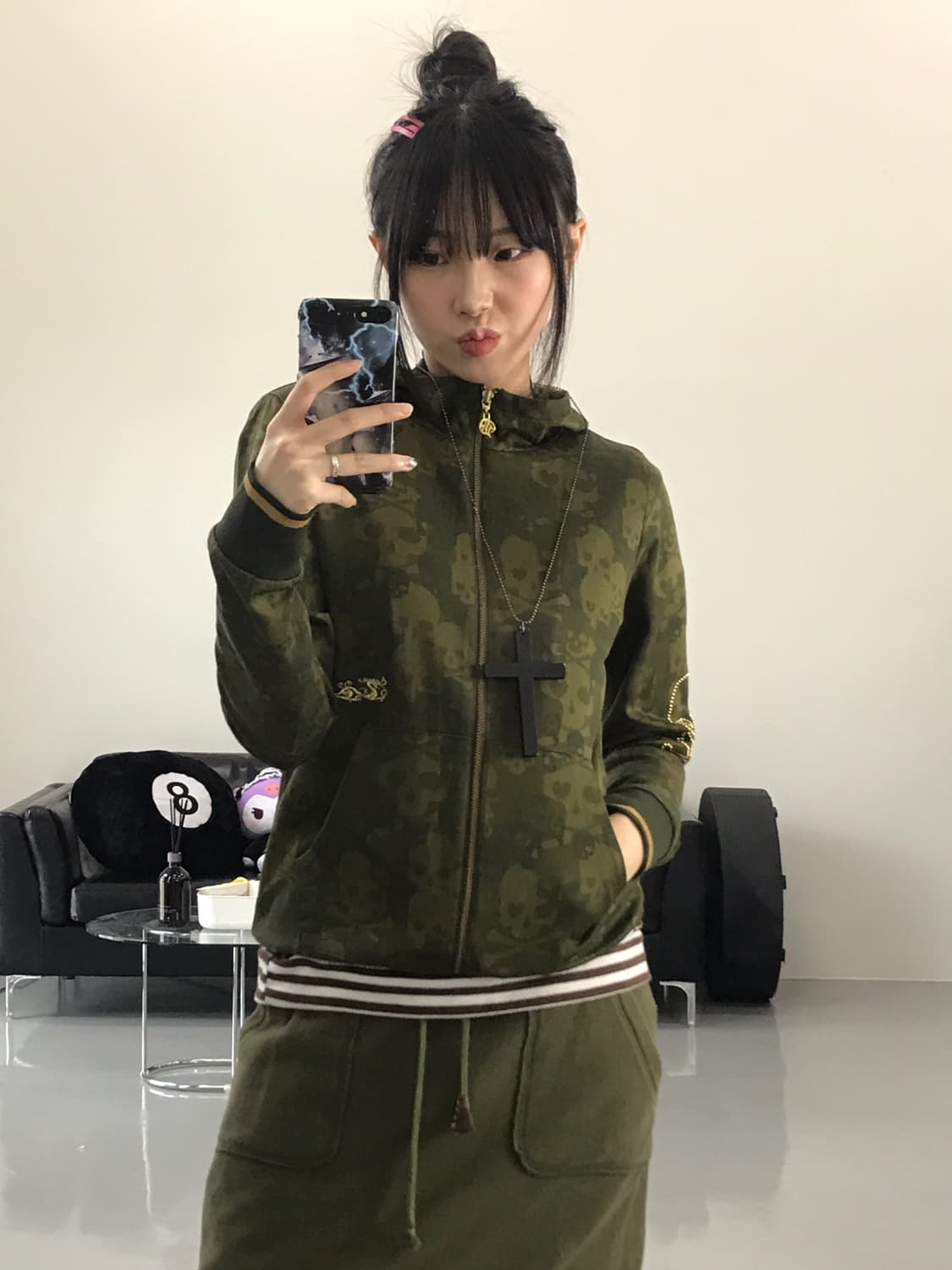  Dance With Dragon Camo Zip Up Hoodies 상품이미지3