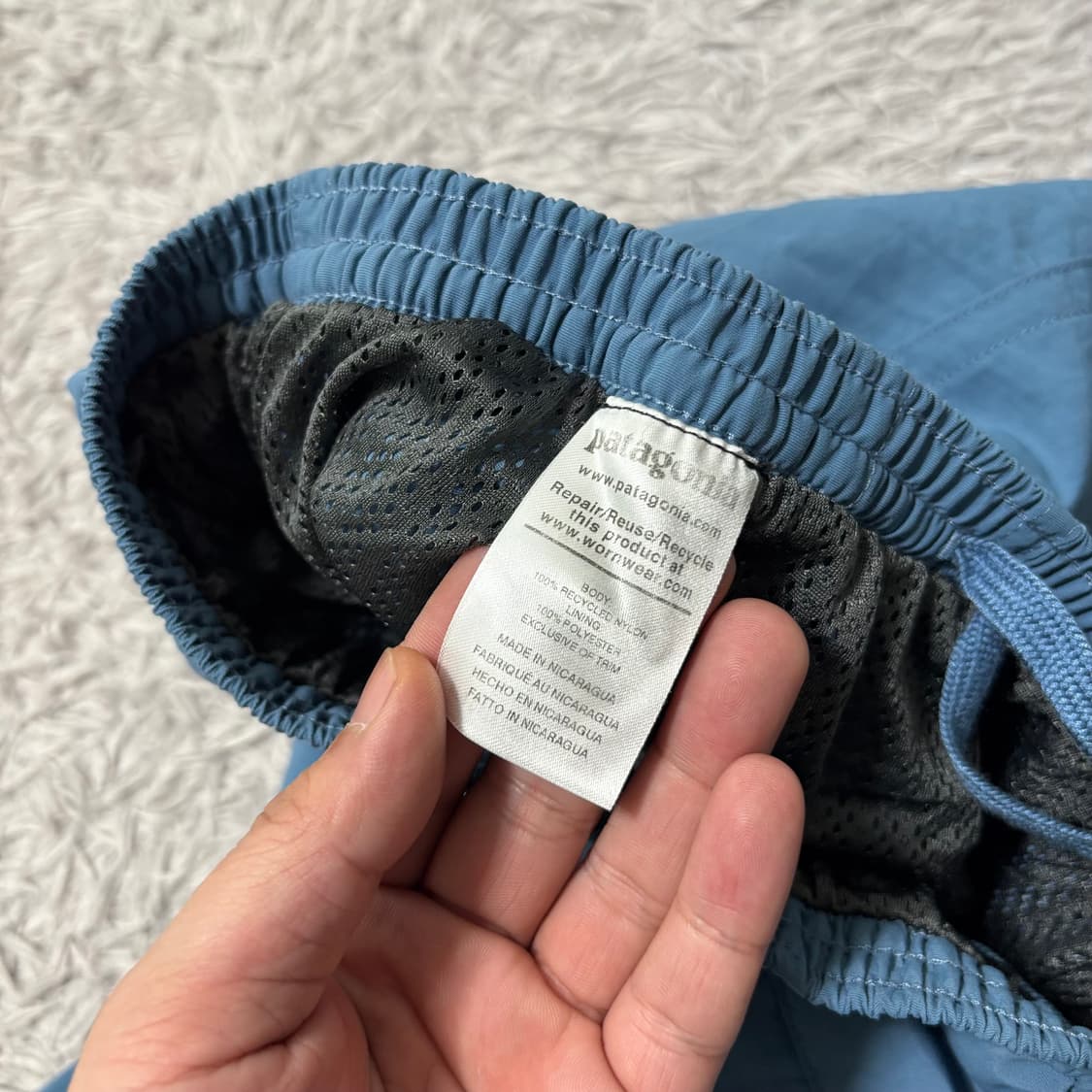 파타고니아 배기스 블루 반바지 상품이미지5