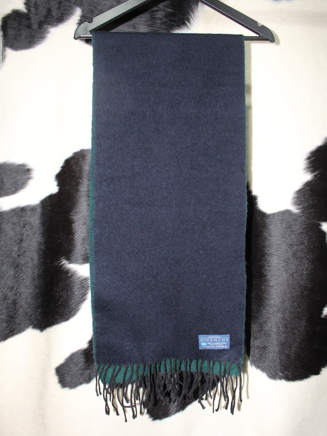 지방시 그린네이비 램스울100% 머플러 상품이미지2