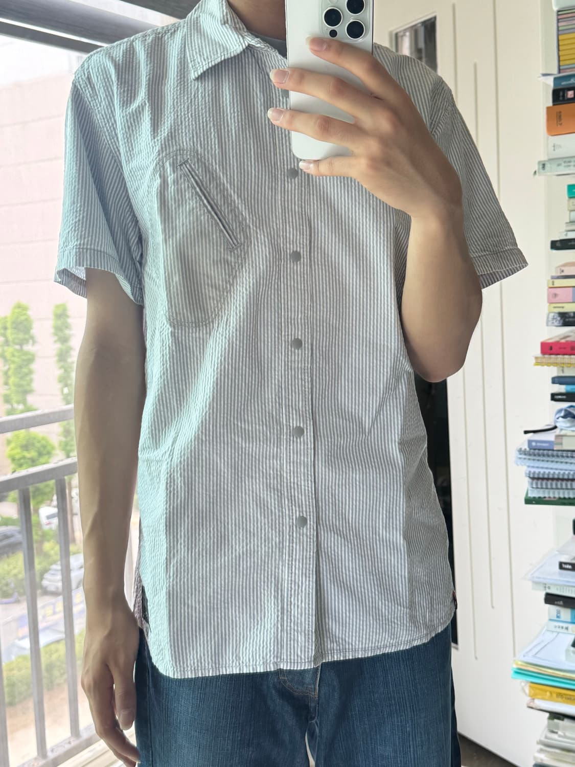 일본 리바이스 반팔 포켓 셔츠 L 상품이미지1