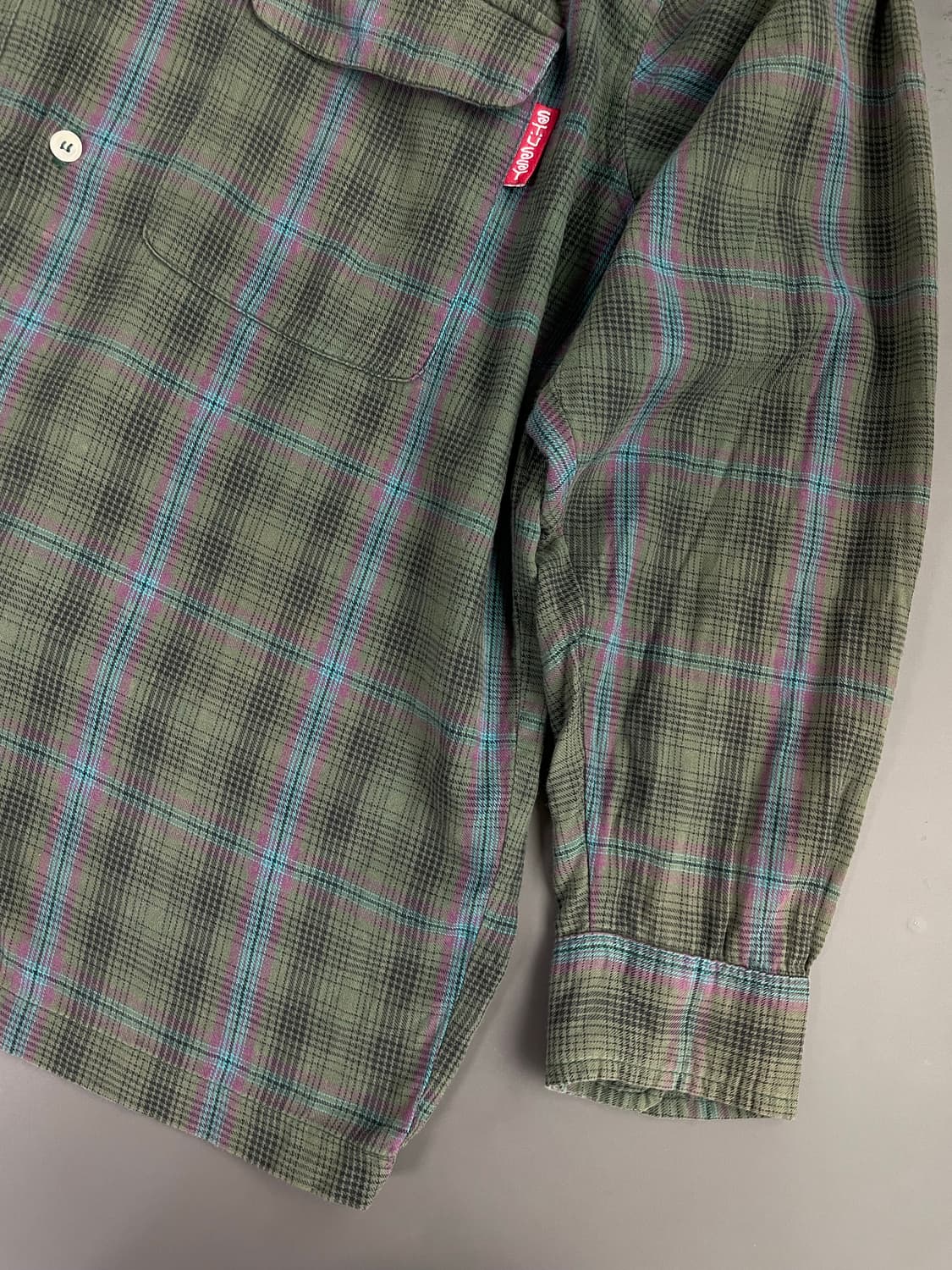 [S] 1980S 초판 빈티지 올드 스투시 플란넬 셔츠 메이드 인 USA 상품이미지6