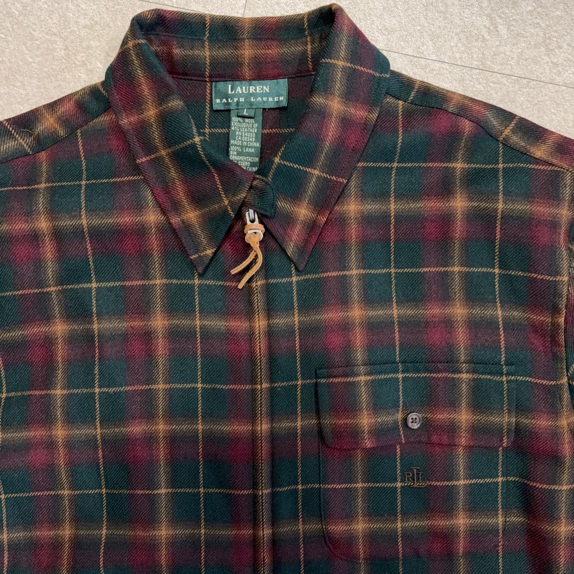 로렌 랄프로렌 울 체크 자켓 상품이미지2