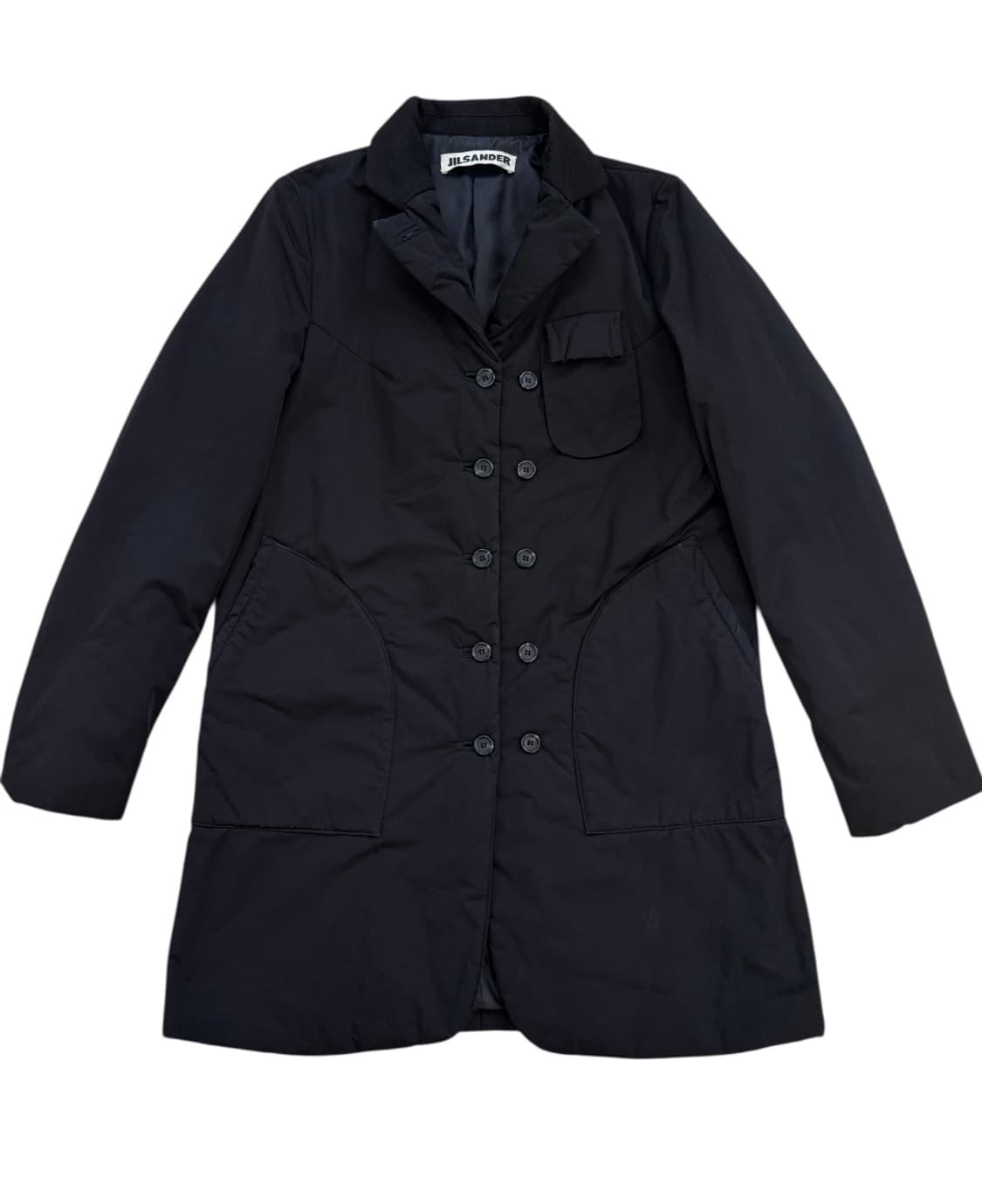 질샌더 블랙 코튼 숍 코트 상품이미지3