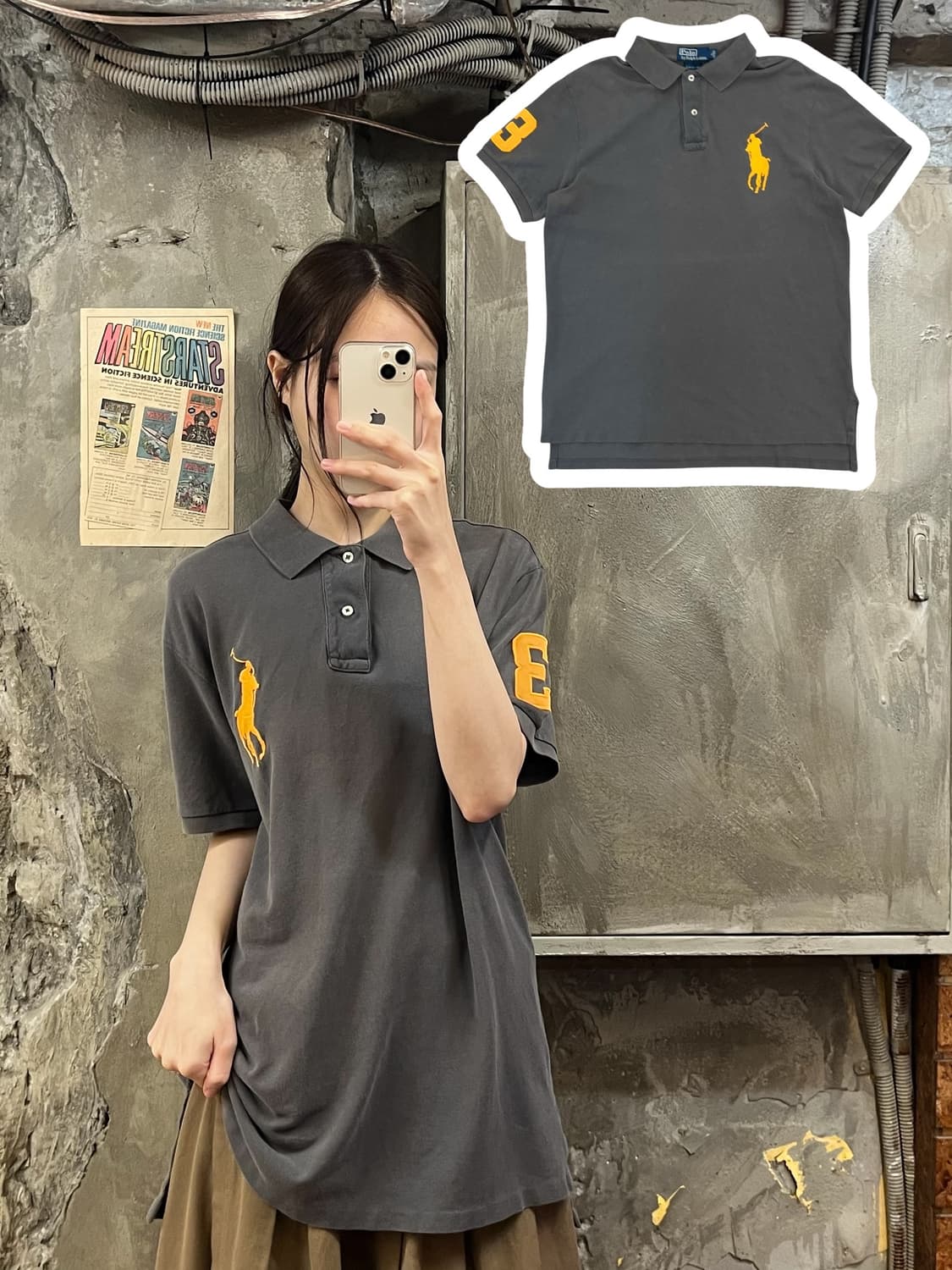폴로 랄프로렌 반팔 카라티 그레이 XL #csz533 상품이미지1