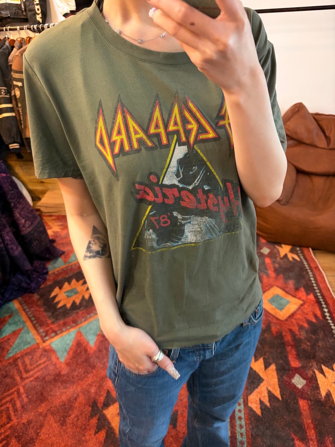 Def Leppard Hysteria 87 밴드 프린트 티셔츠 상품이미지2