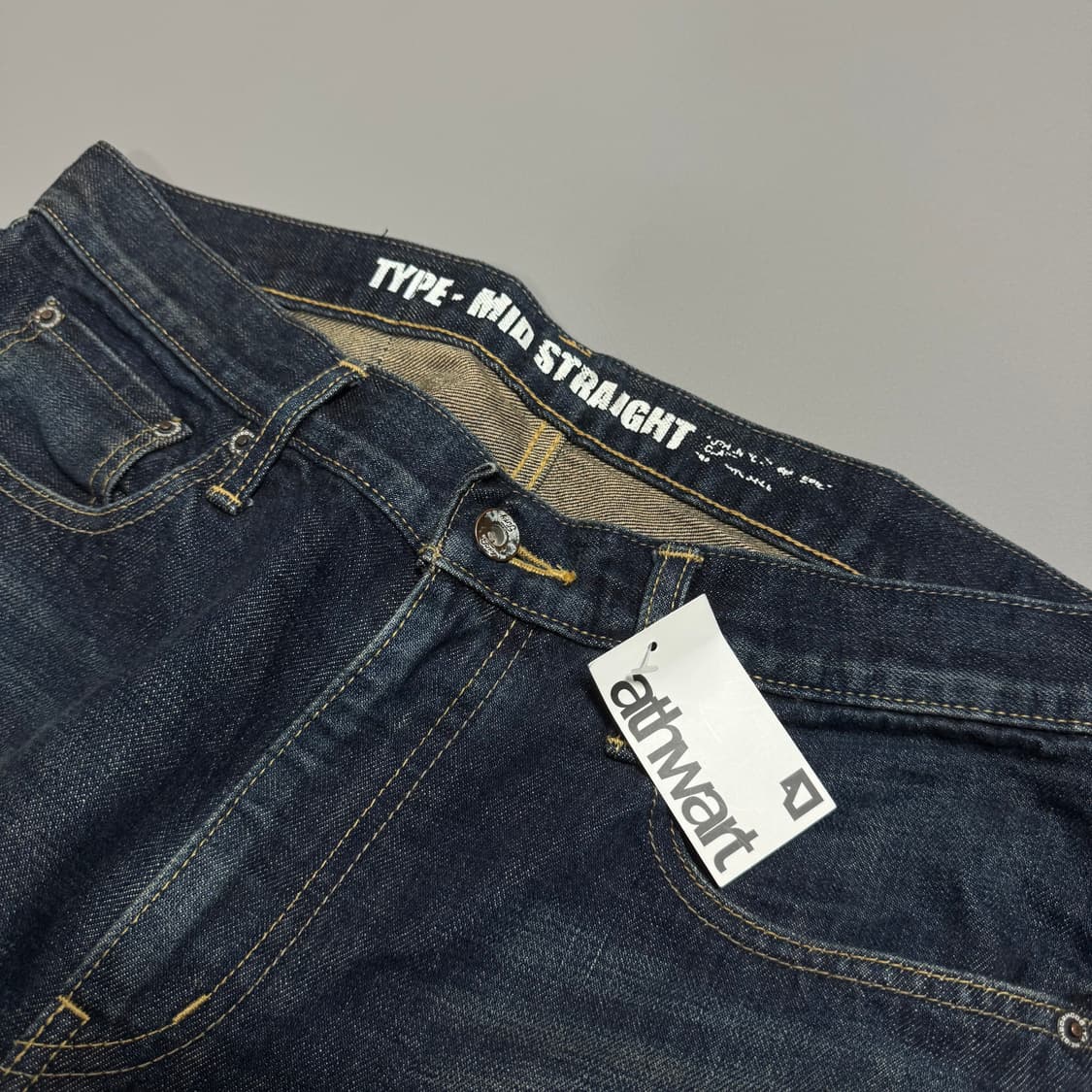 네이버후드 인디고블루 워시드 루즈 스트레이트 데님 팬츠 상품이미지3