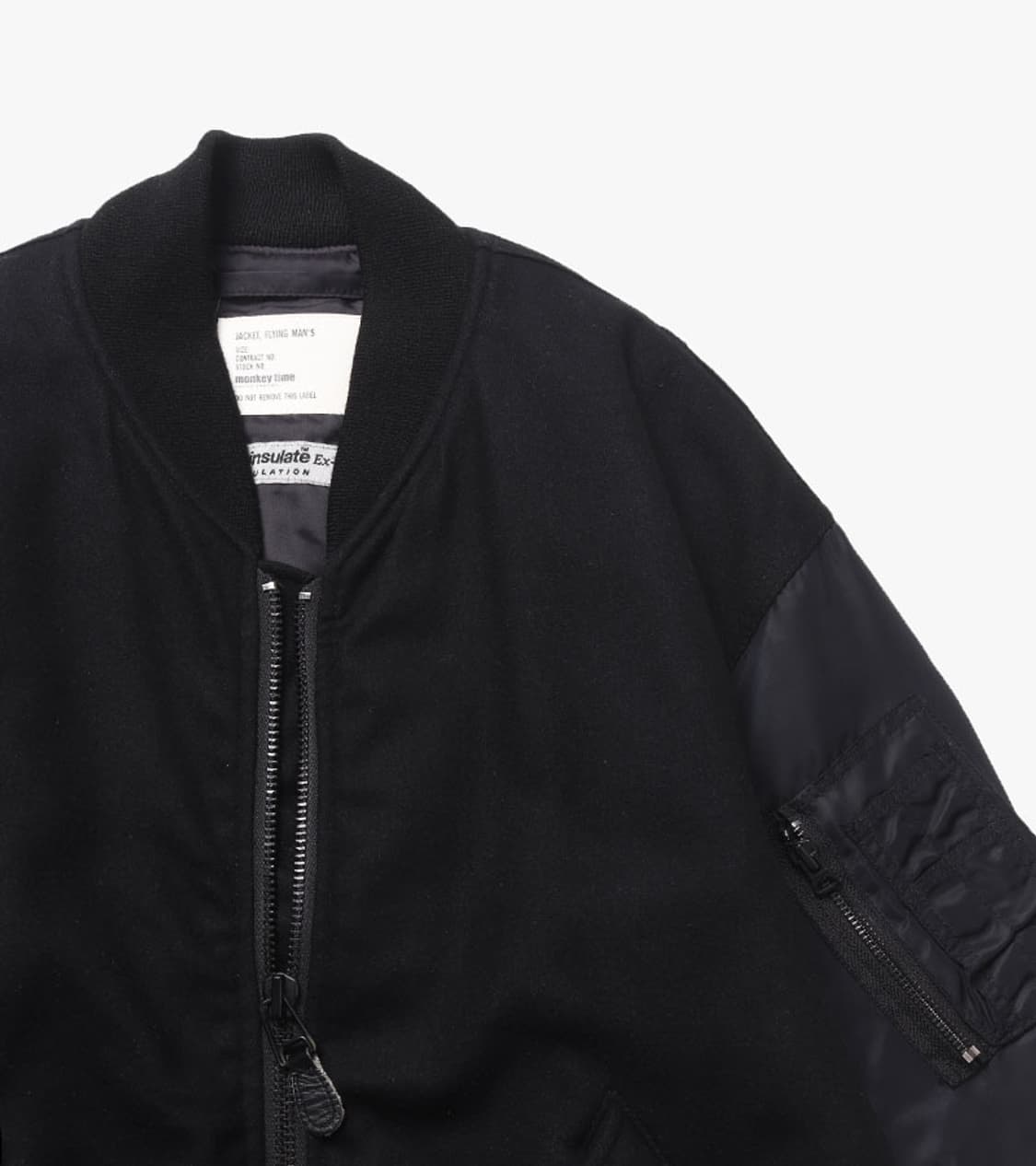 MONKEY TIME - NYLON FLANNEL COMBI MA-1 상품이미지4