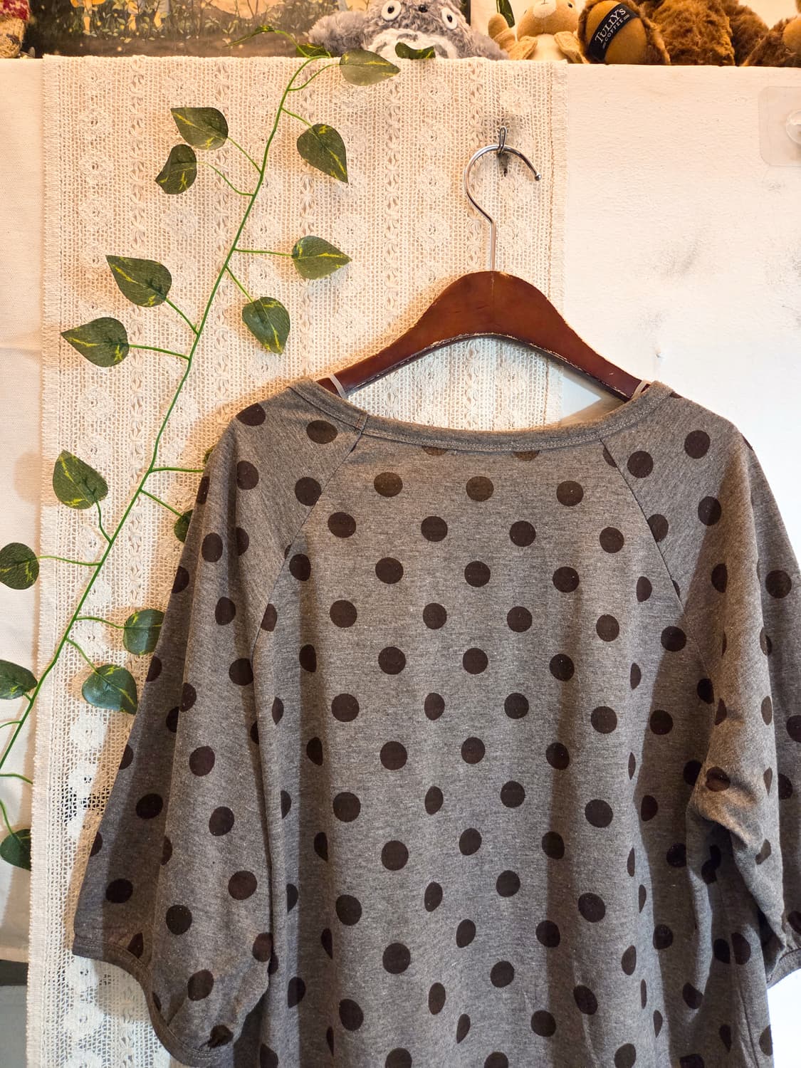 colza 초코 도트 반팔 티셔츠 상품이미지5