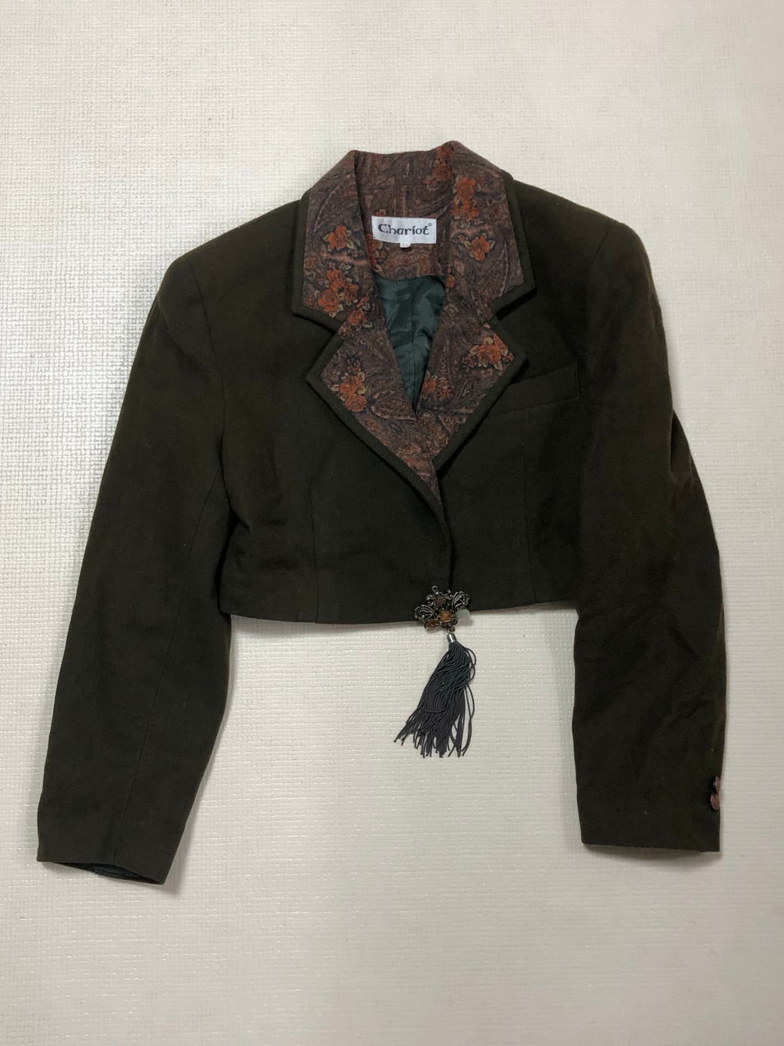 빈티지 브라운 오리엔탈 크롭 자켓 상품이미지10