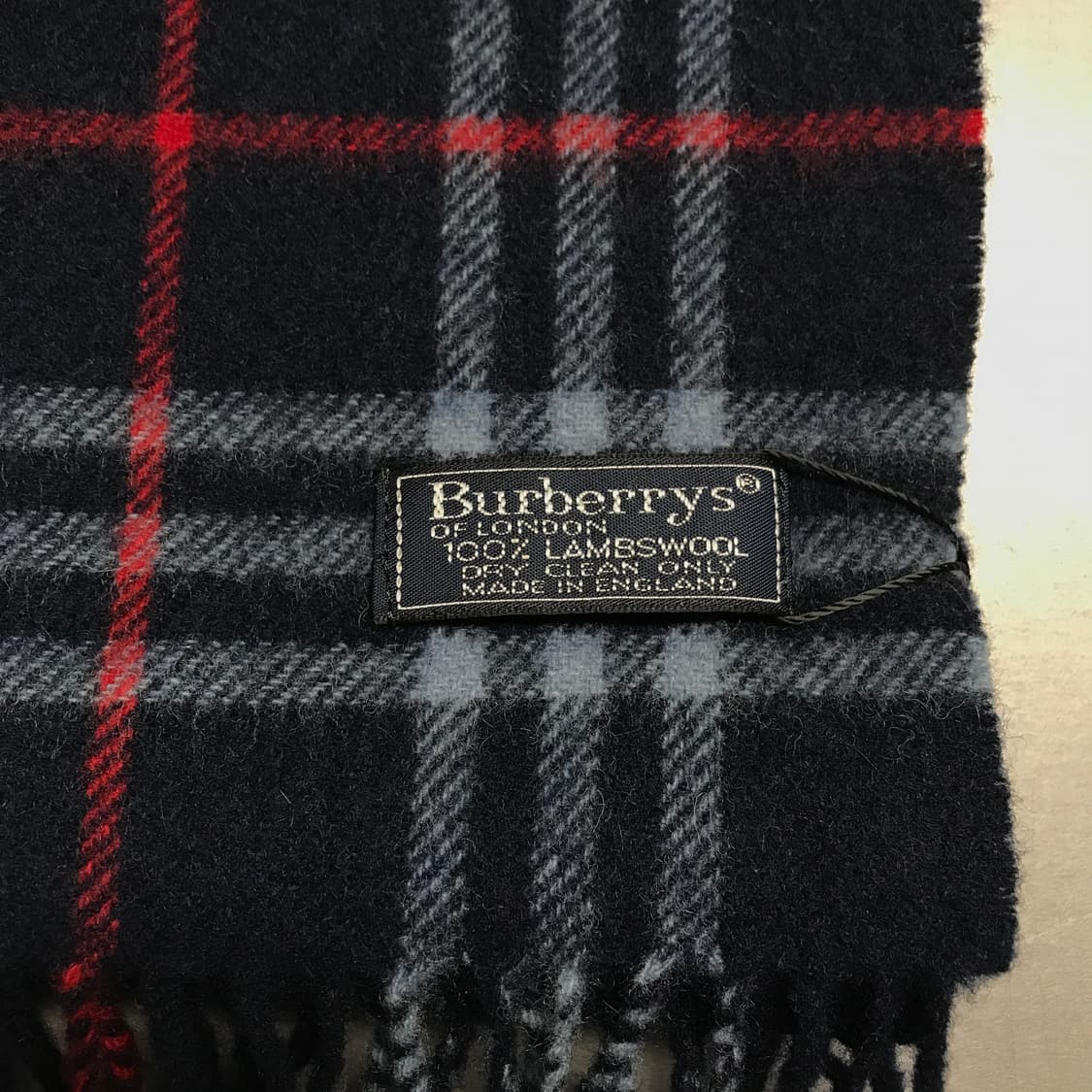 버버리 정품 램스울 머플러 네이비 상품이미지4