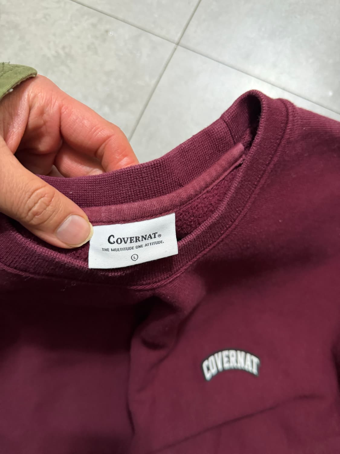커버낫 빈티지 버건디 스웻셔츠  100size   상품이미지4