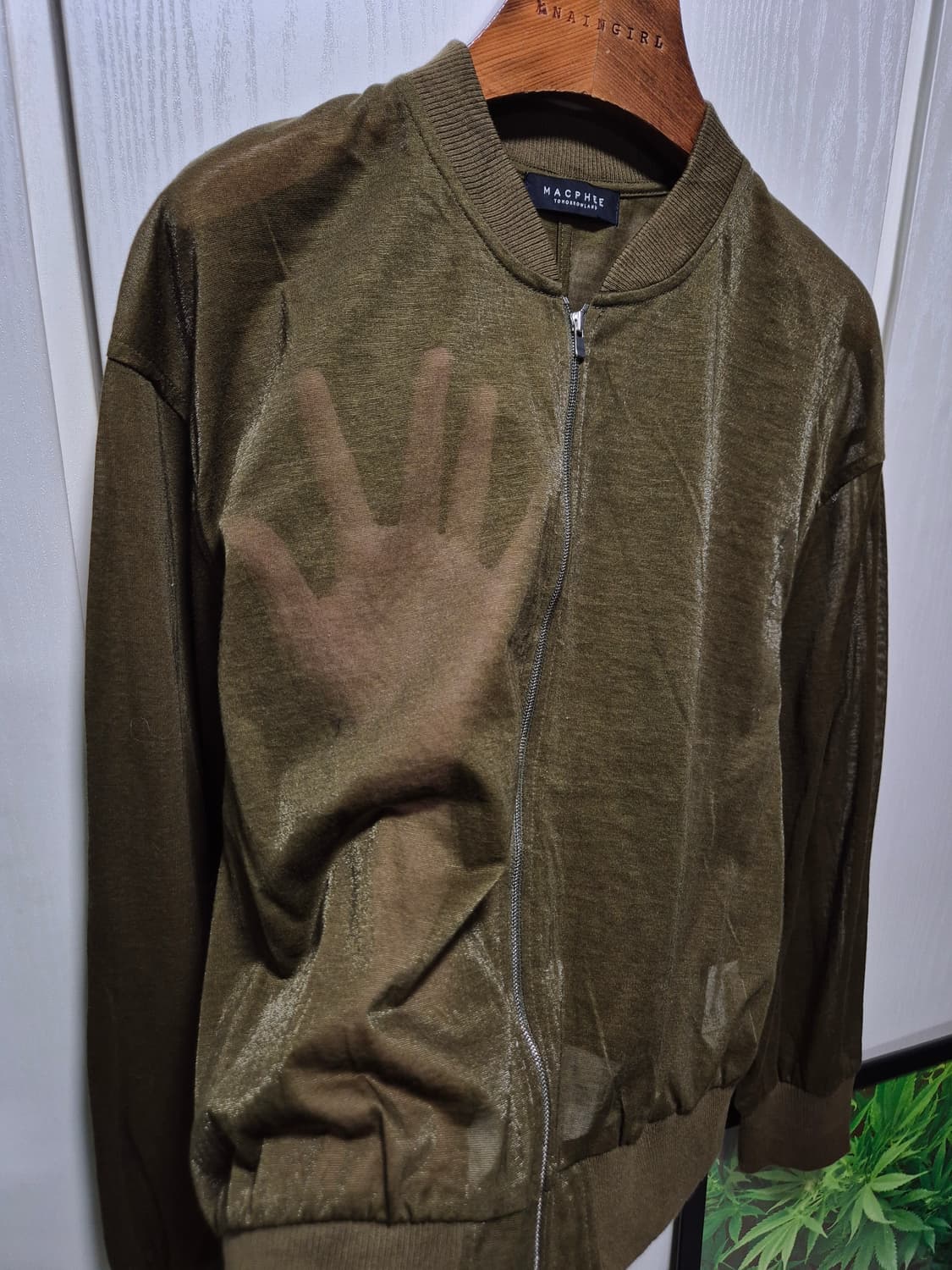 (세일)JPN VTG.MAGPRIE 메쉬 블루종 자켓 카키 상품이미지3