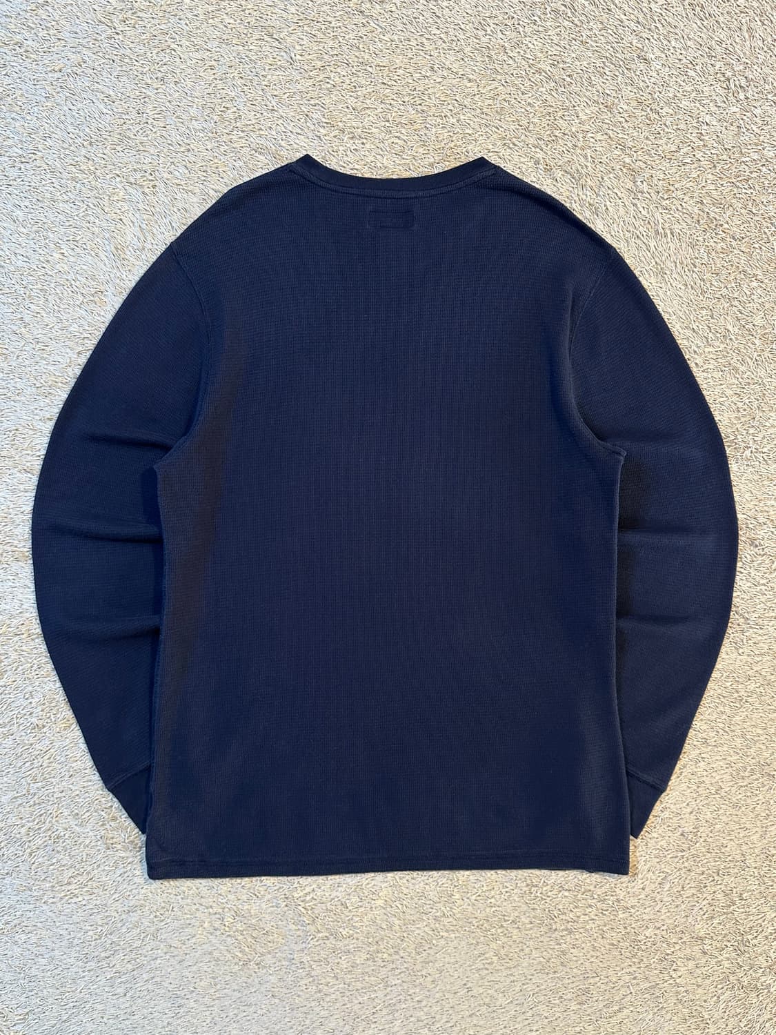 폴로 랄프로렌 POLO 신형 와플 니트 롱슬리브 긴팔 네이비 상품이미지3