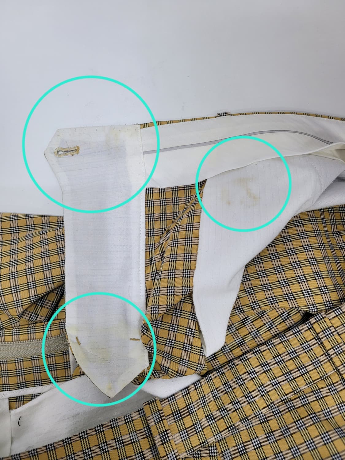 WOOYOUNGMI 우영미 타탄 체크 패턴 팬츠 / 남 76 옐로우
 상품이미지7