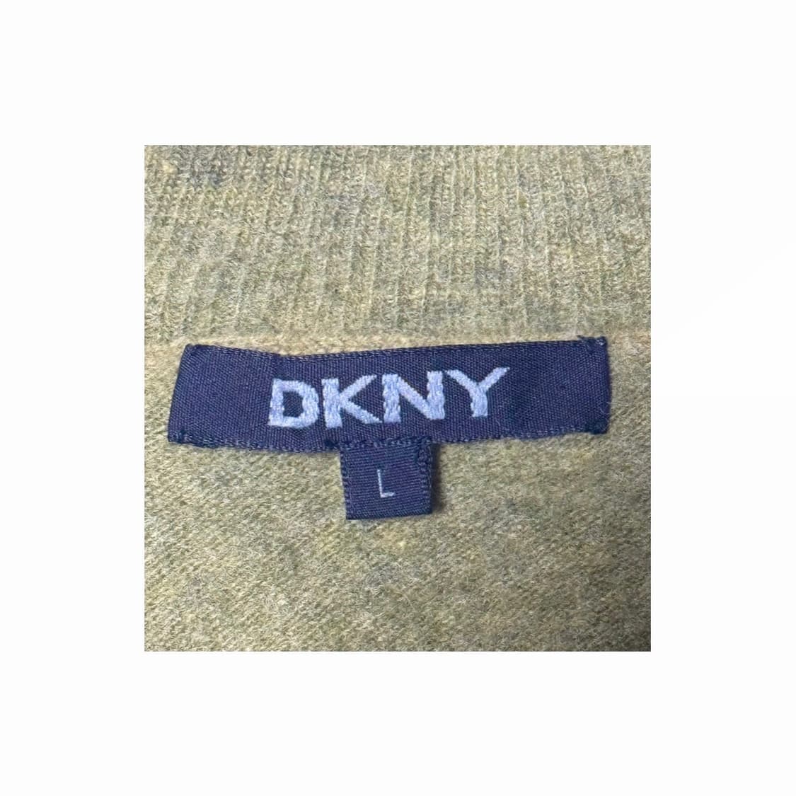 DKNY 모100% 터틀넥 니트 라임색 L사이즈 상품이미지2