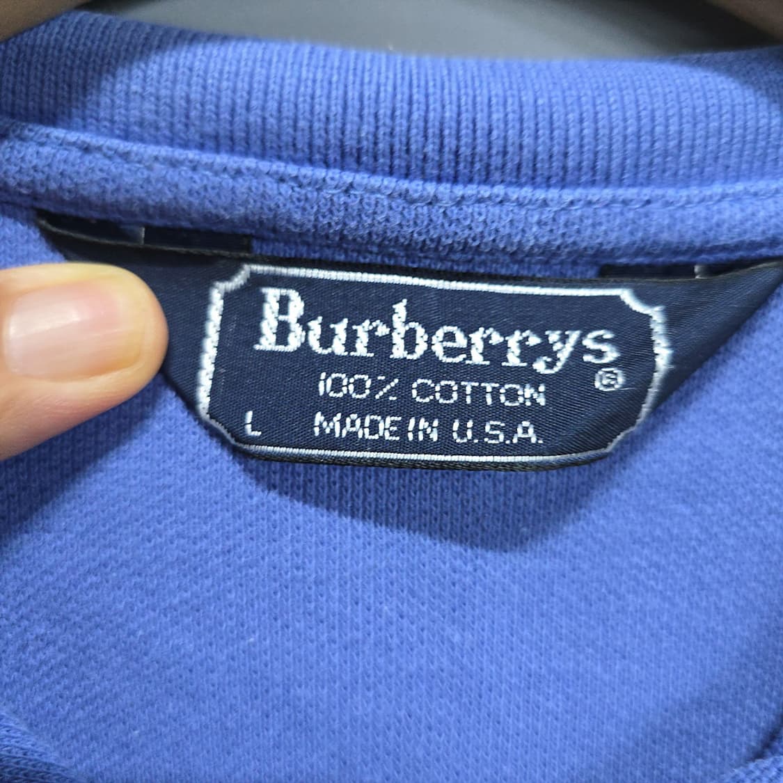 버버리 BURBERRY 피케 반팔 카라 티셔츠 L 상품이미지8