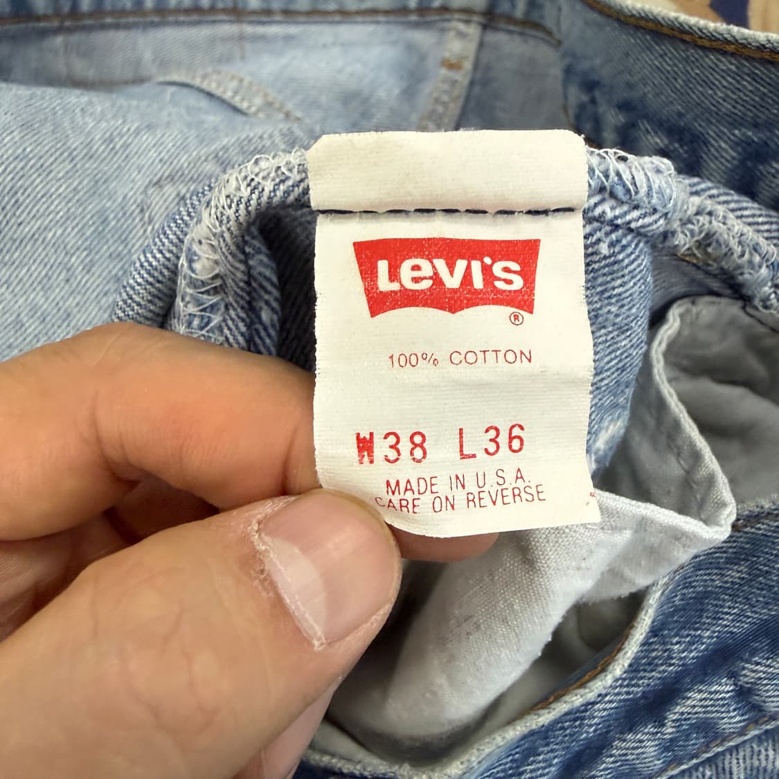 (34)90s리바이스Levis501데미지 데님팬츠(made in usa) 상품이미지3