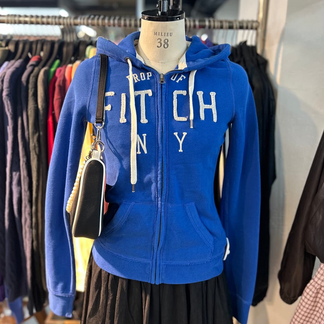 Abecrombie Blue Zip-Up Hoodie 상품이미지2