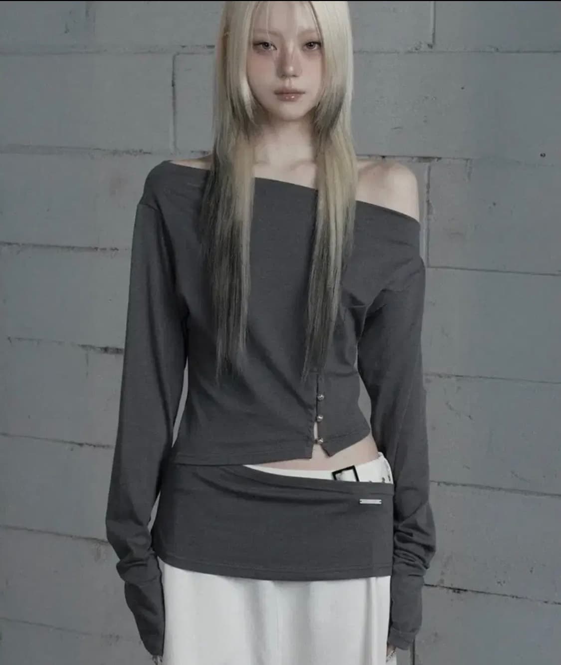 에트오소메/ Cut-Out Open Long Sleeve 상품이미지1