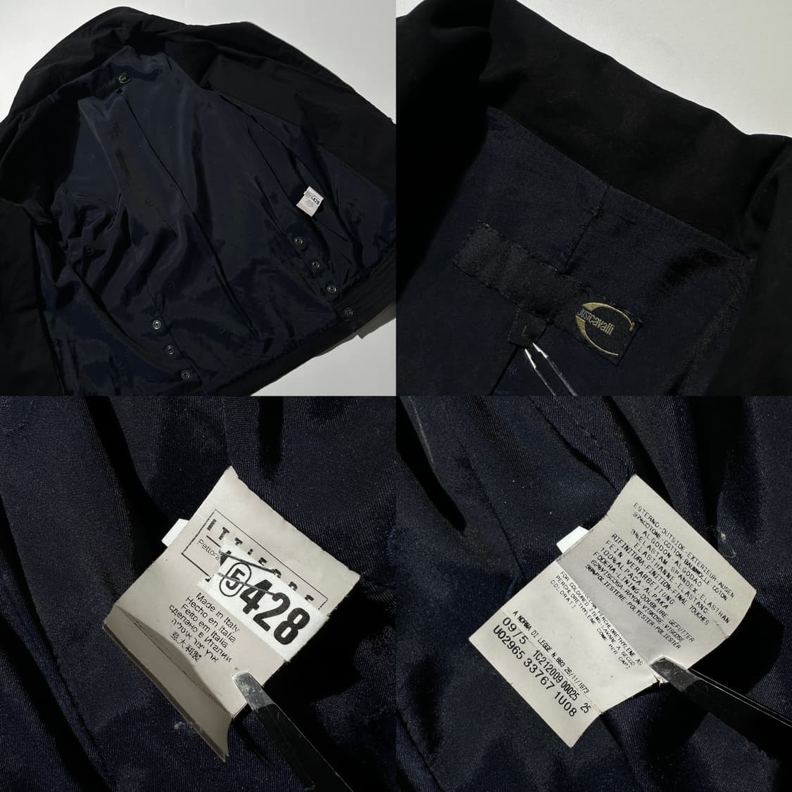 저스트 카발리 싱글 바이커 자켓 블랙 상품이미지7