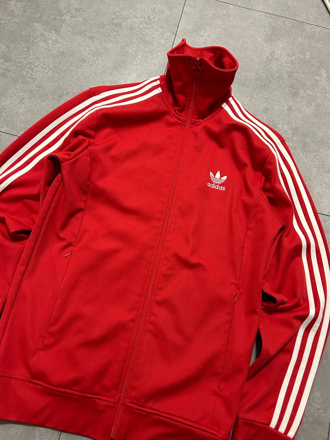 아디다스 레드컬러 빈티지  유로파 트랙탑  져지 풀집업 상품이미지2