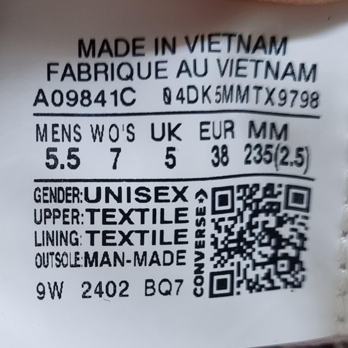 컨버스 올스타 크루즈 라일락 여성스니커즈235 상품이미지6