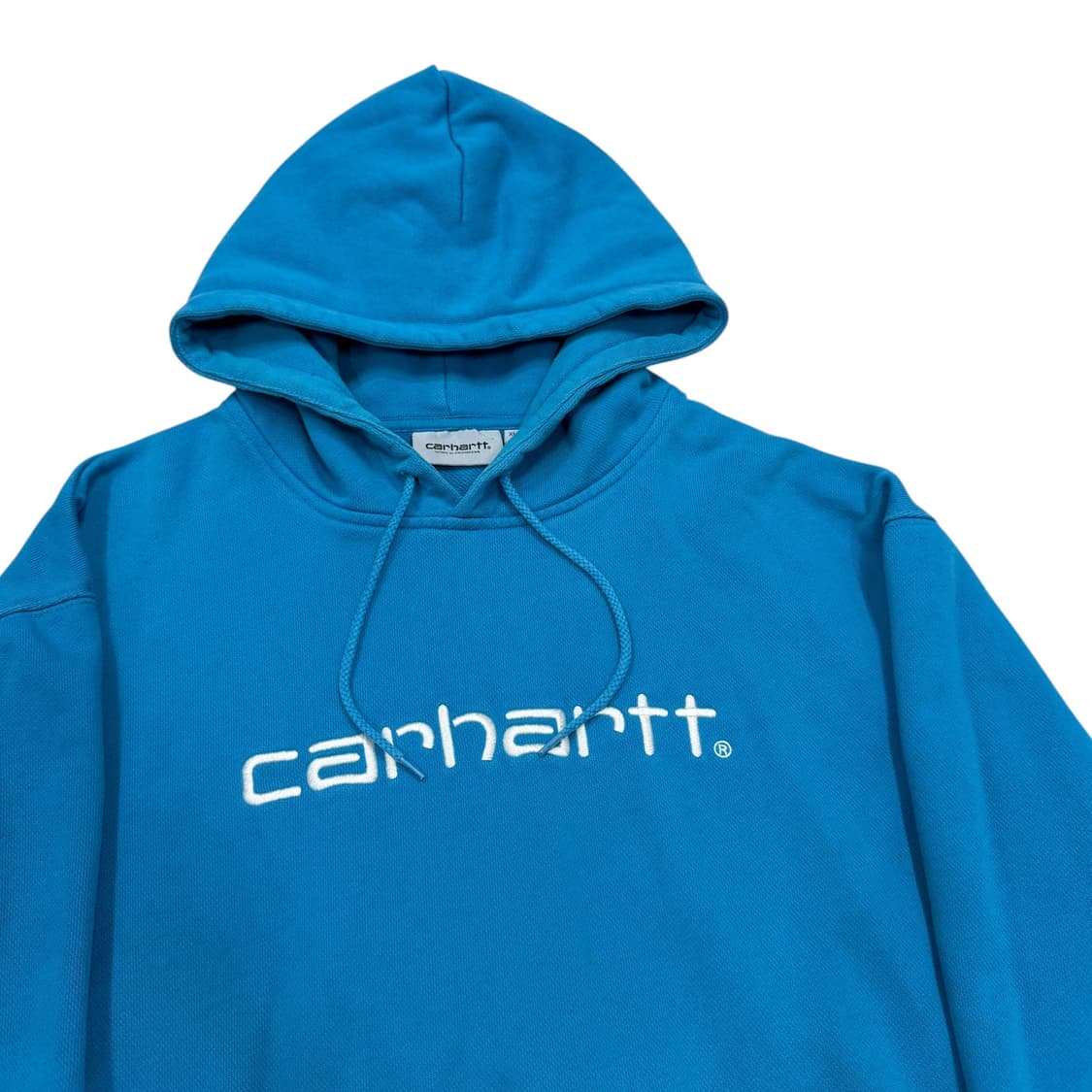 칼하트 WIP 스펠로고 후드티 블루 XL 상품이미지2