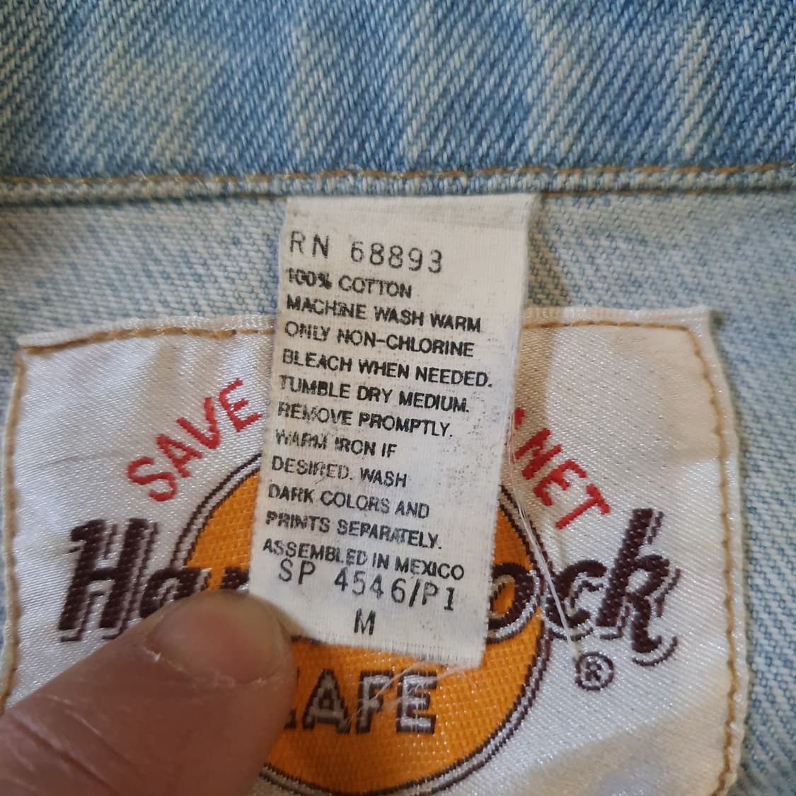 90s Hard Rock Cafe Las Vegas 데님 자켓 no.45 상품이미지6