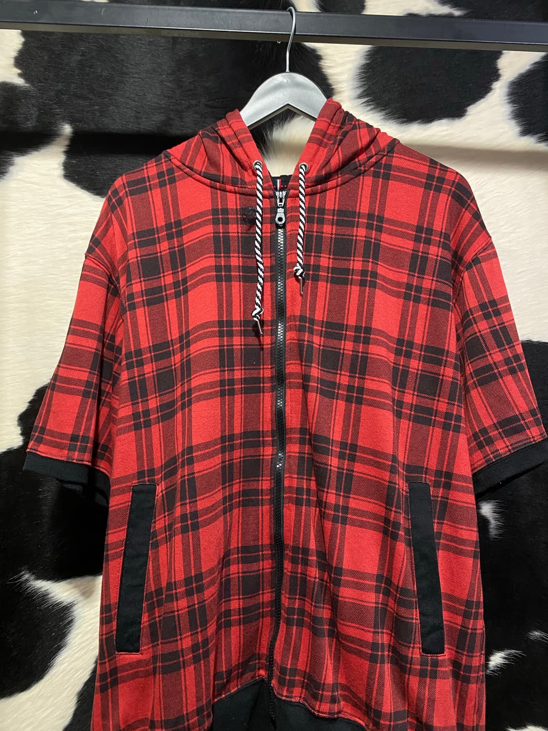 Thruxton 타탄체크 반팔후드집업 상품이미지3