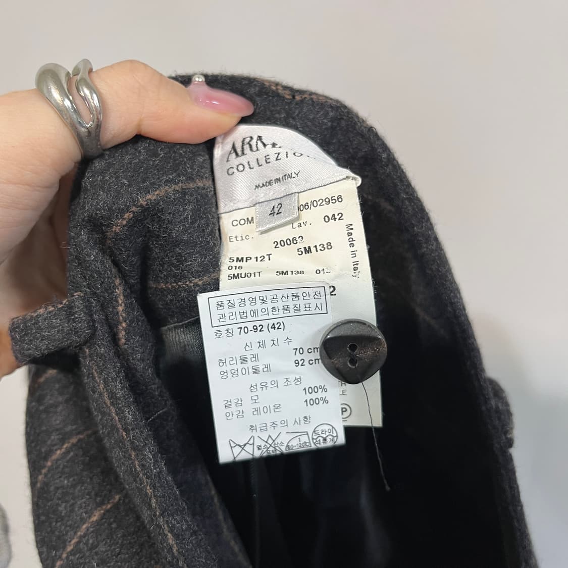 아르마니 꼴레지오니 여성 모직 수트 셋업 66 상품이미지5