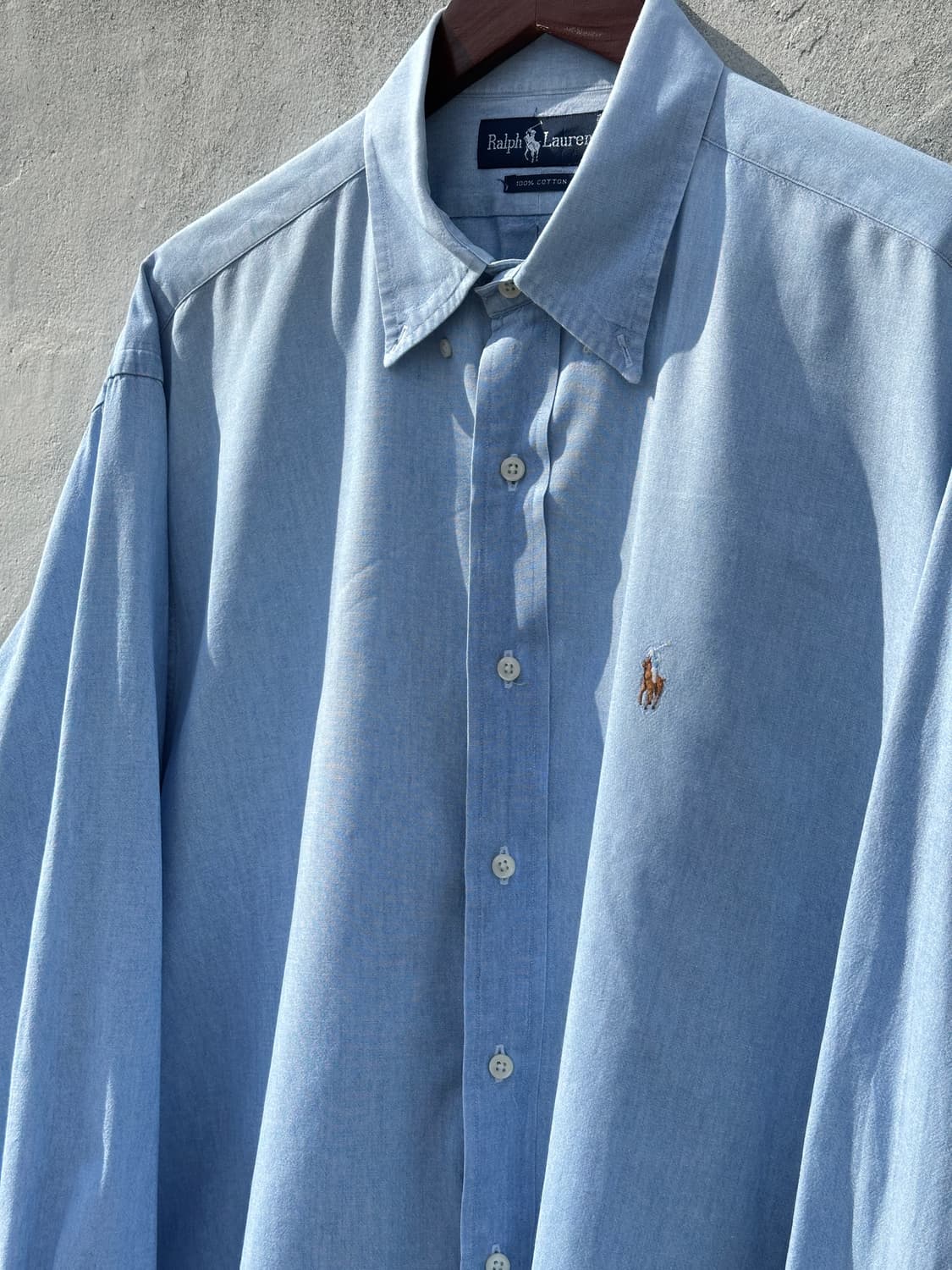 [3XL] 폴로 랄프로렌 샴브레이 연청 셔츠 상품이미지5