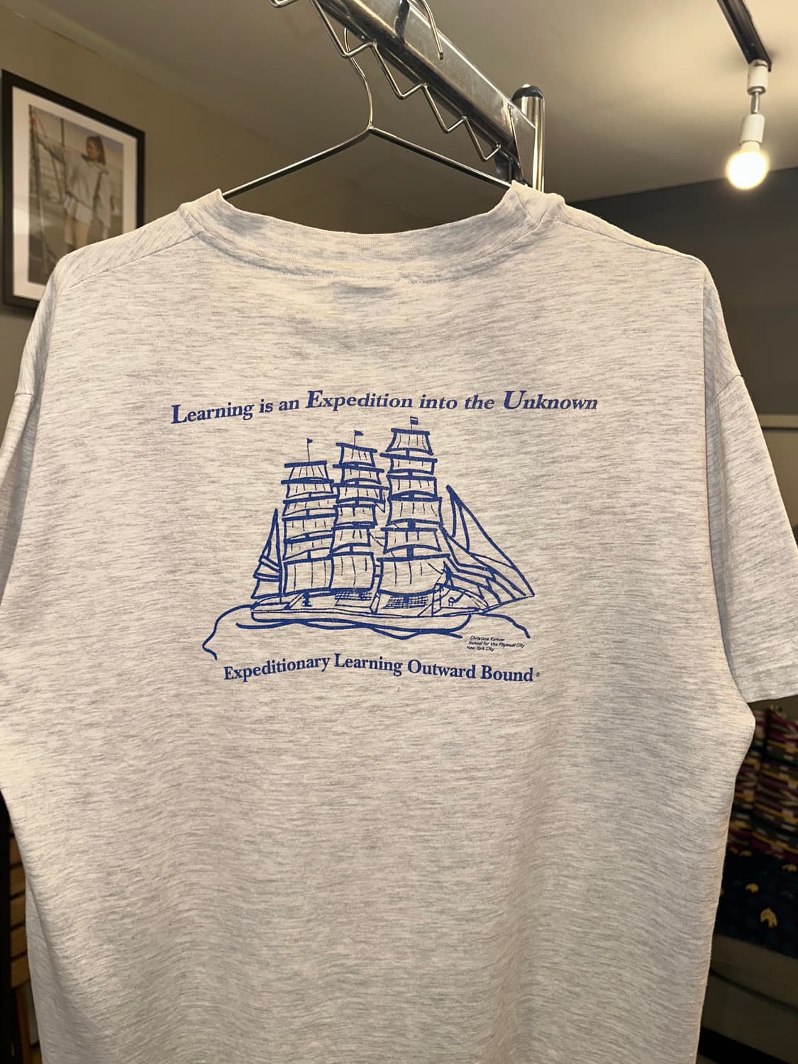 90‘s Hanes Outward bound boat single T 상품이미지5