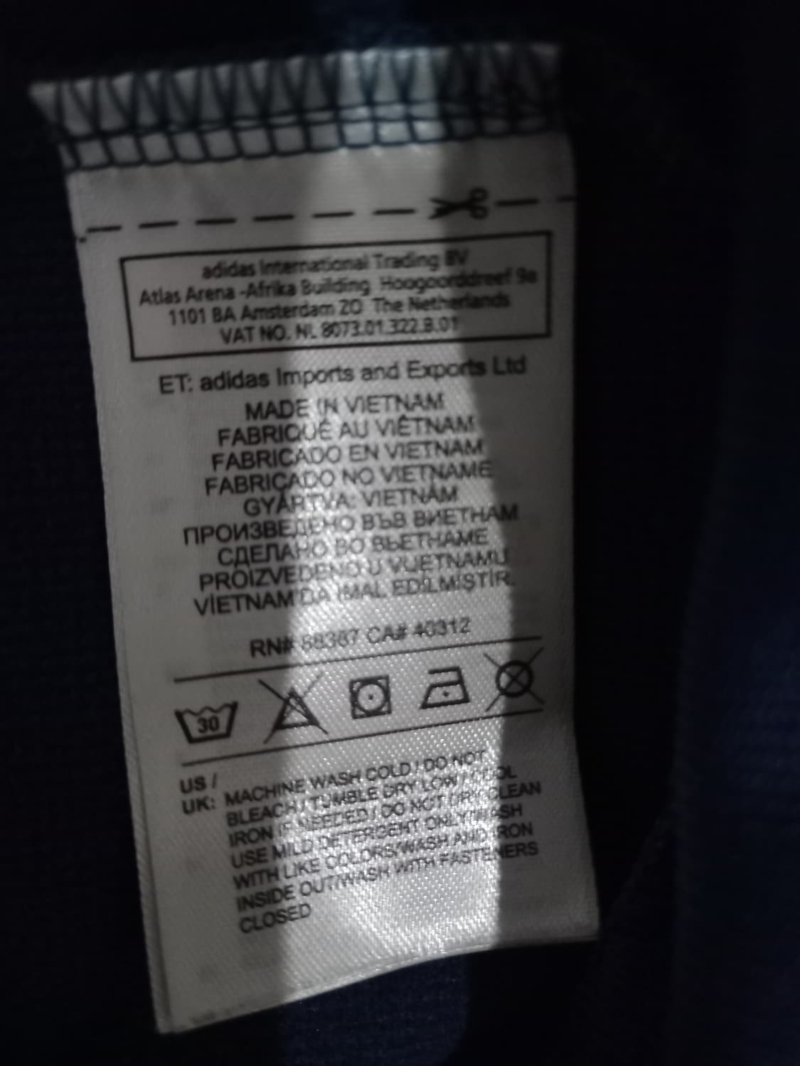 아디다스 레알마드리드 청록 트랙탑 저지 져지집업 105/XL 상품이미지4