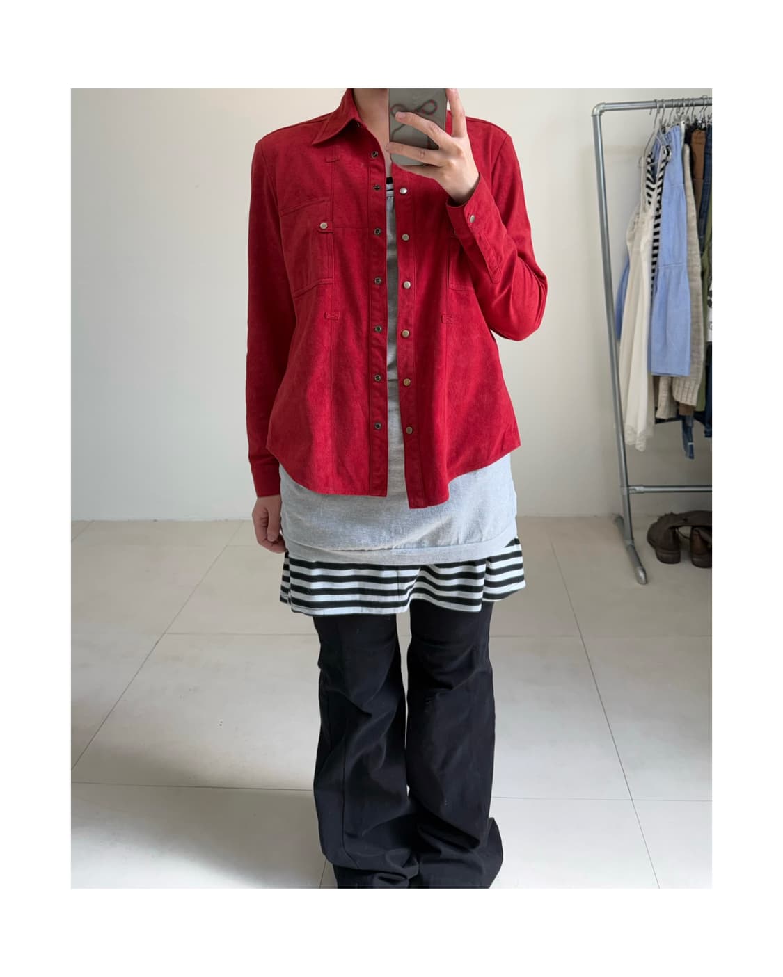 빈티지 스웨이드 셔츠 상품이미지1