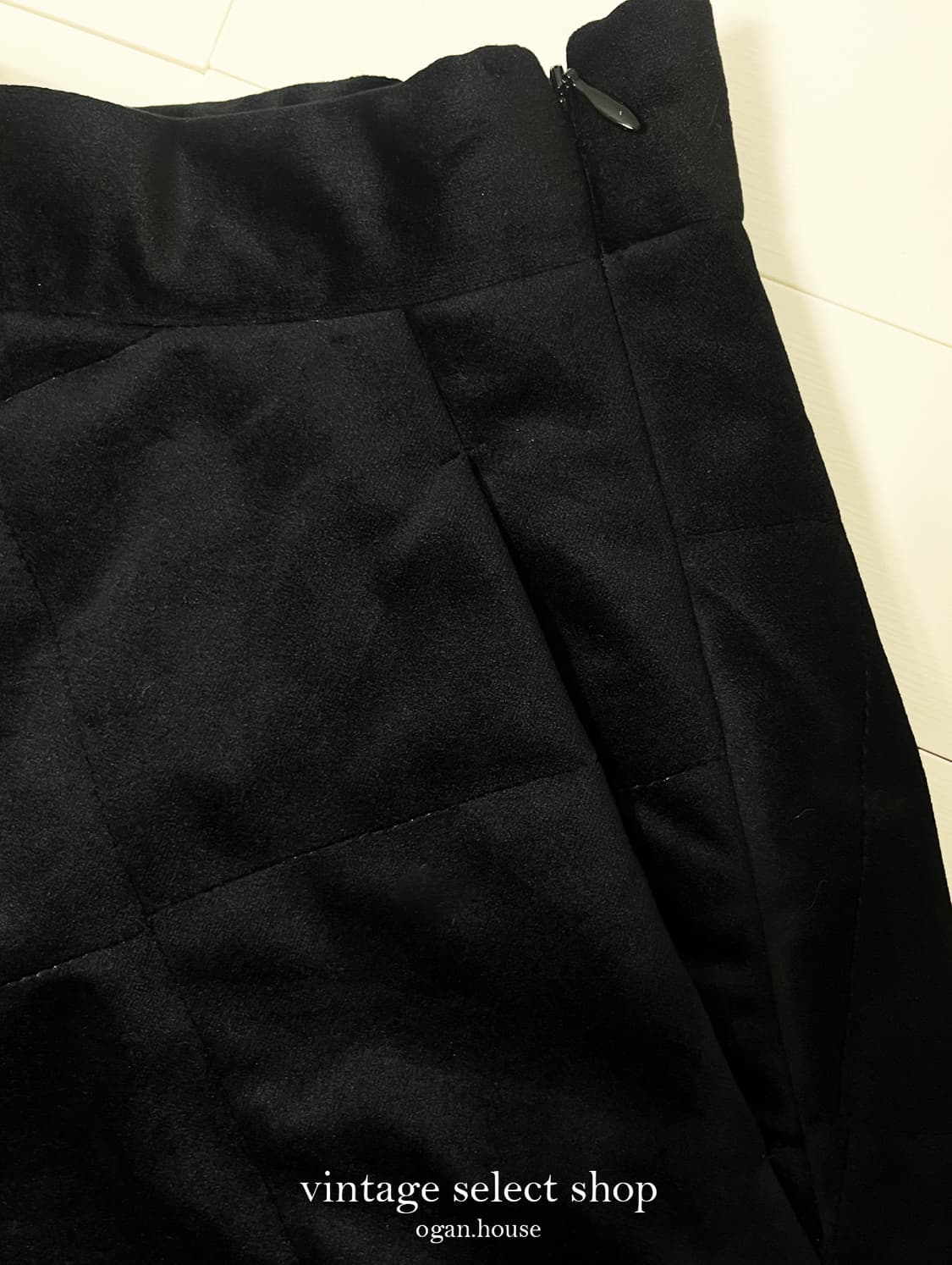 vintage black quilting skirt 상품이미지2