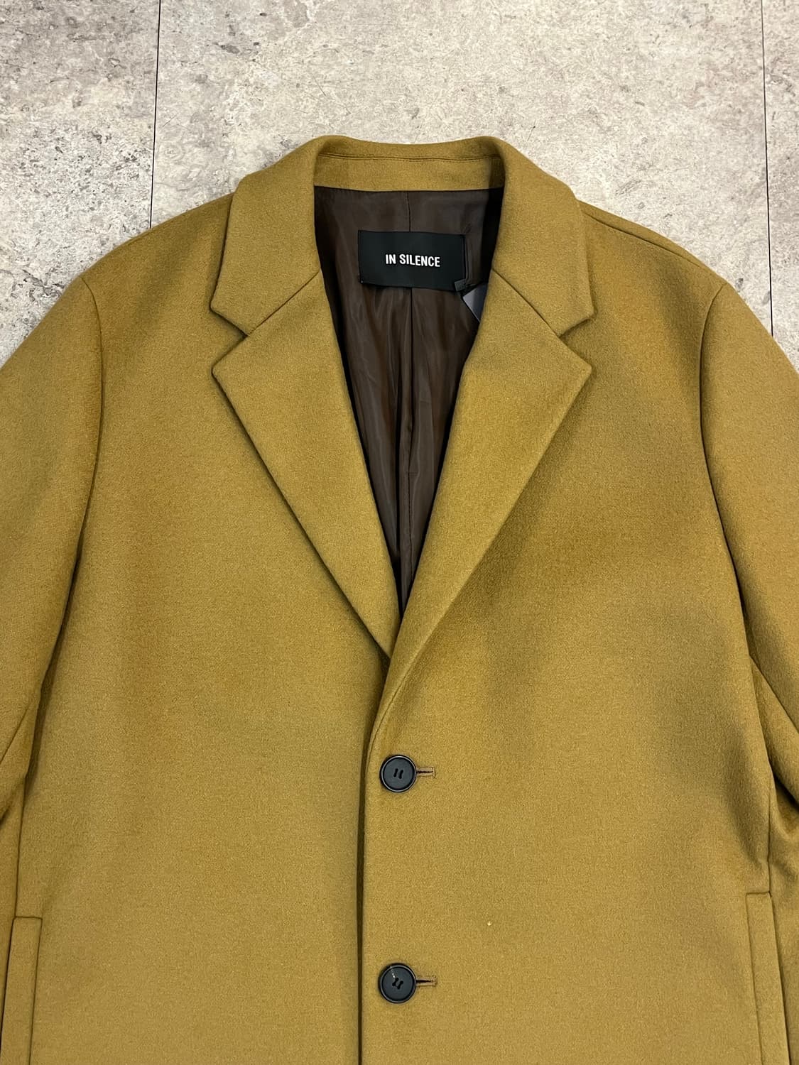 인사일런스 울 캐시미어 롱코트 카멜 M #csz3419 상품이미지4