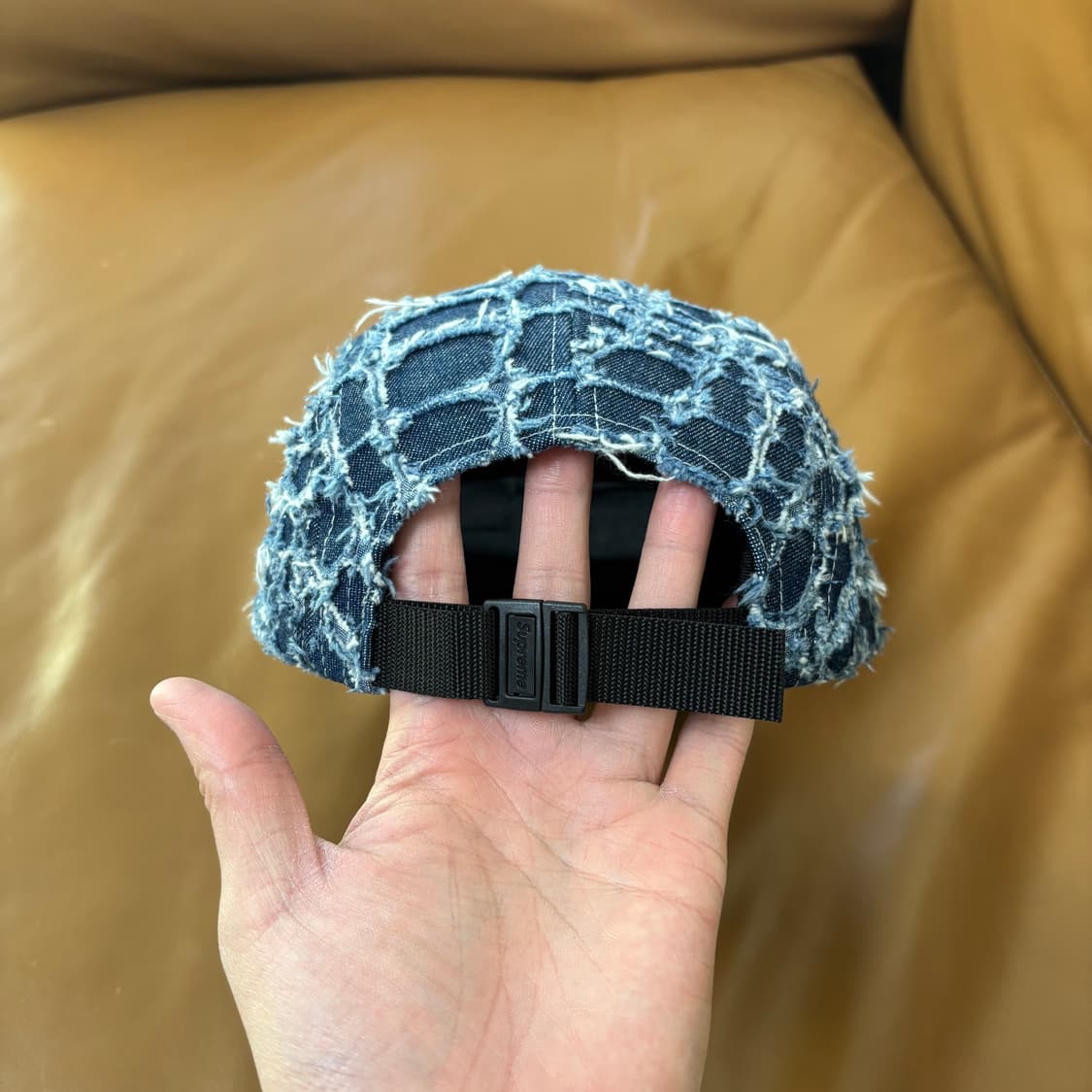 슈프림 캠프캡 모자 박스로고 프레이드 크록 데님 상품이미지7