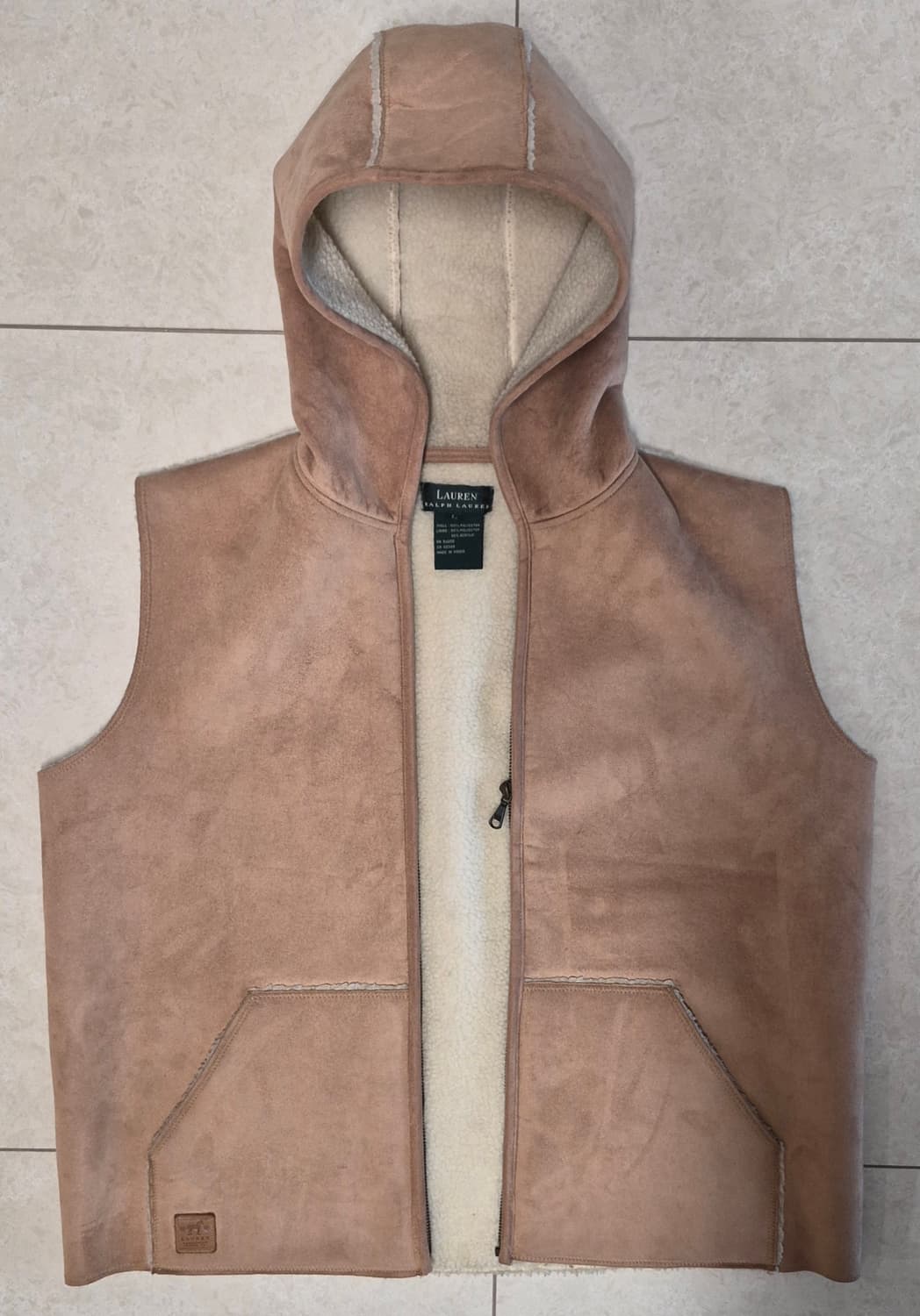 90s
LAUREN Fleece Hoodie Zip-Up Vest (L) 상품이미지4