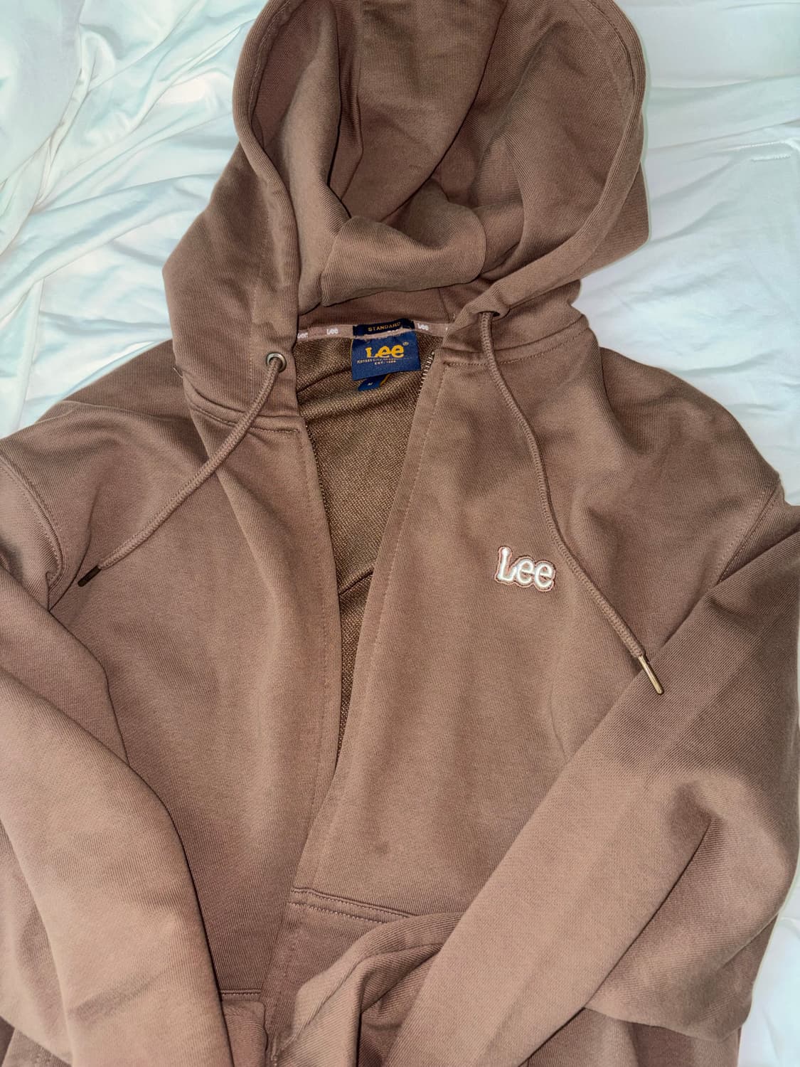 리 lee 후드집업 갈색 브라운 상품이미지1